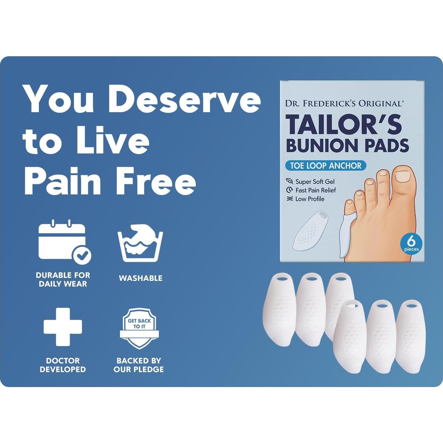 Almohadillas para Juanetes Dr. Frederick - 6 Gel Suave