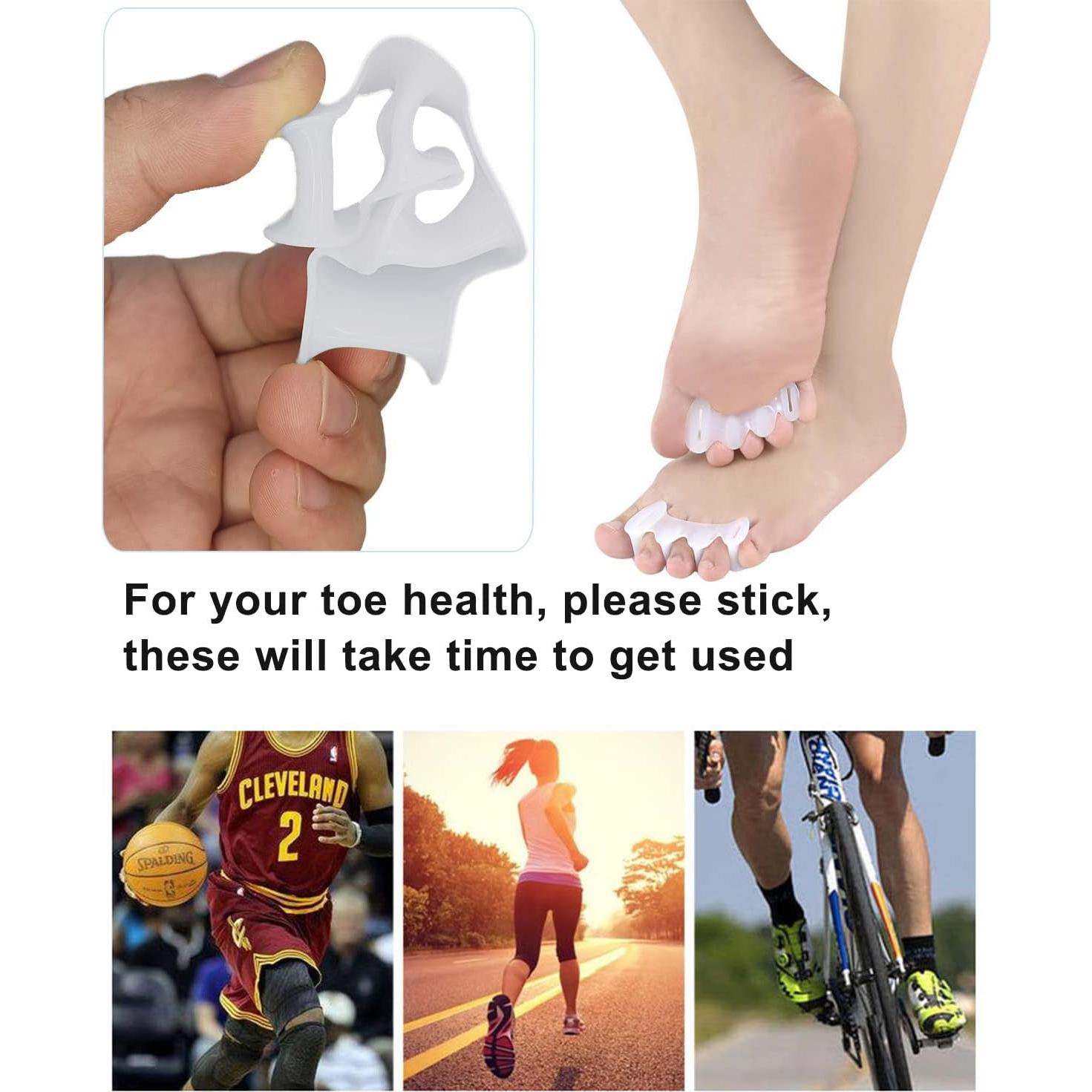 Separadores de Dedos Silicona Golbylicc 2 Pares Alivio Juanetes