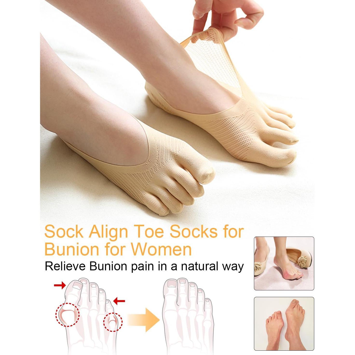 6 Pares de Calcetines para Alivio de Juanetes Samaya Home