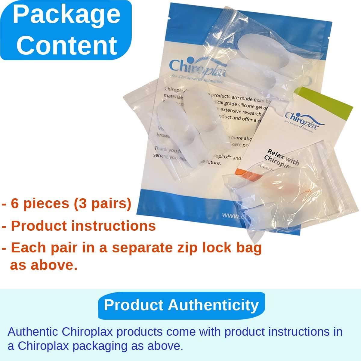 Corrector de Juanete Chiroplax Mediano 6 Almohadillas Gel