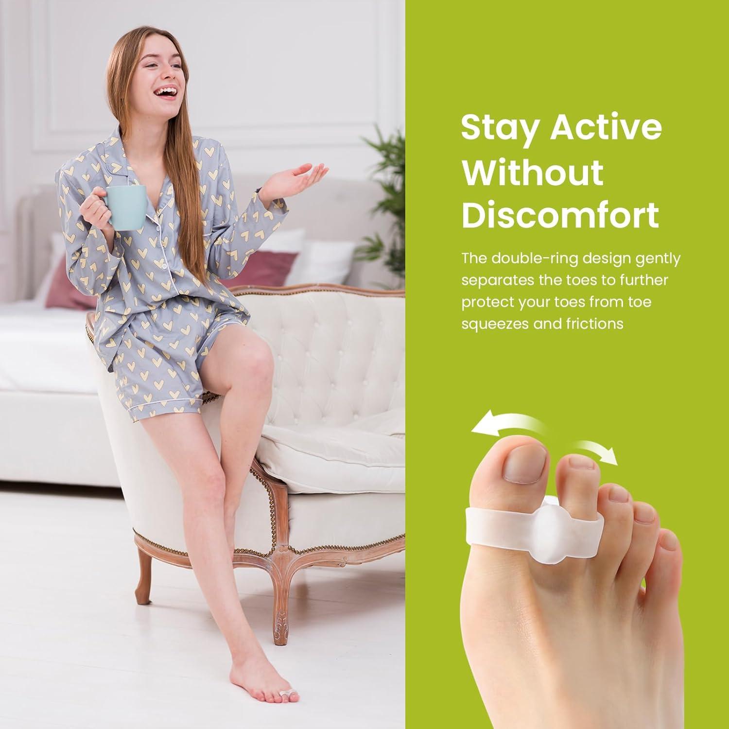 Separadores de Dedos Bukihome para Juanetes - 8 Piezas