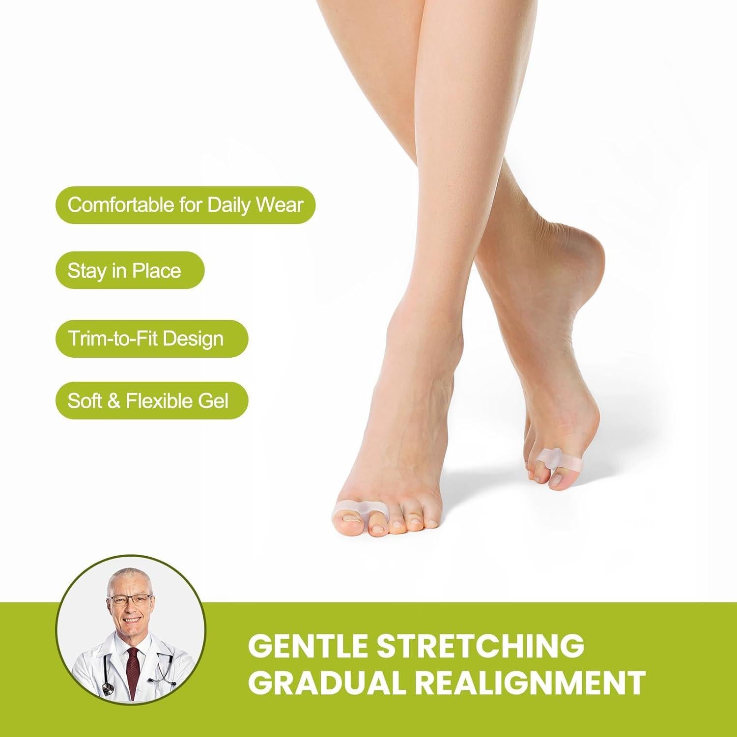 Separadores de Dedos Bukihome para Juanetes - 8 Piezas