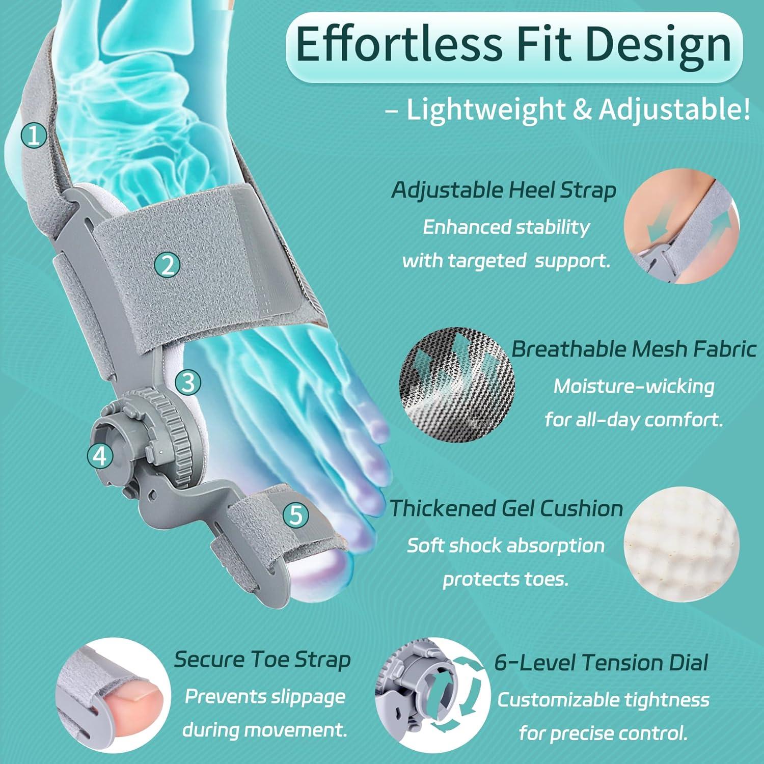 Corrector de Juanetes Ajustable Veook Gris para Pies