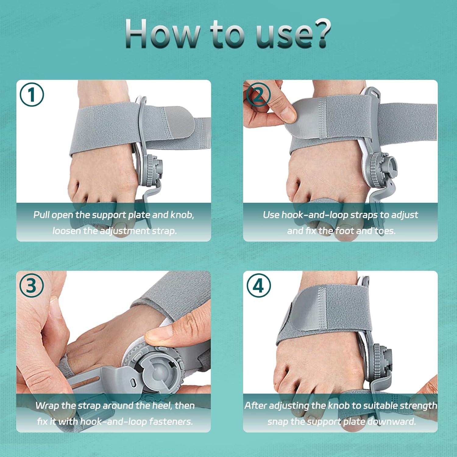 Corrector de Juanetes Ajustable Veook Gris para Pies