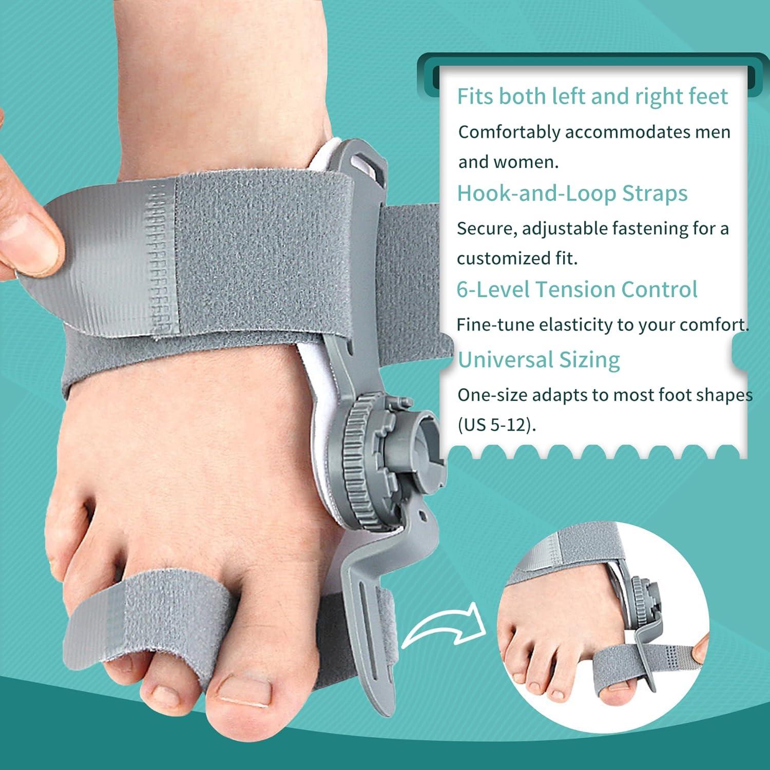 Corrector de Juanetes Ajustable Veook Gris para Pies