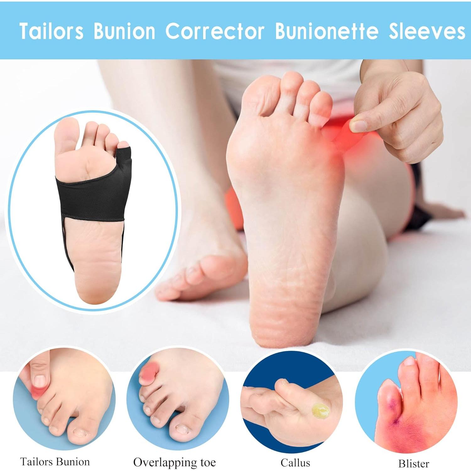 Corrector de Bunionete DYKOOK XL Negro con Almohadillas de Gel