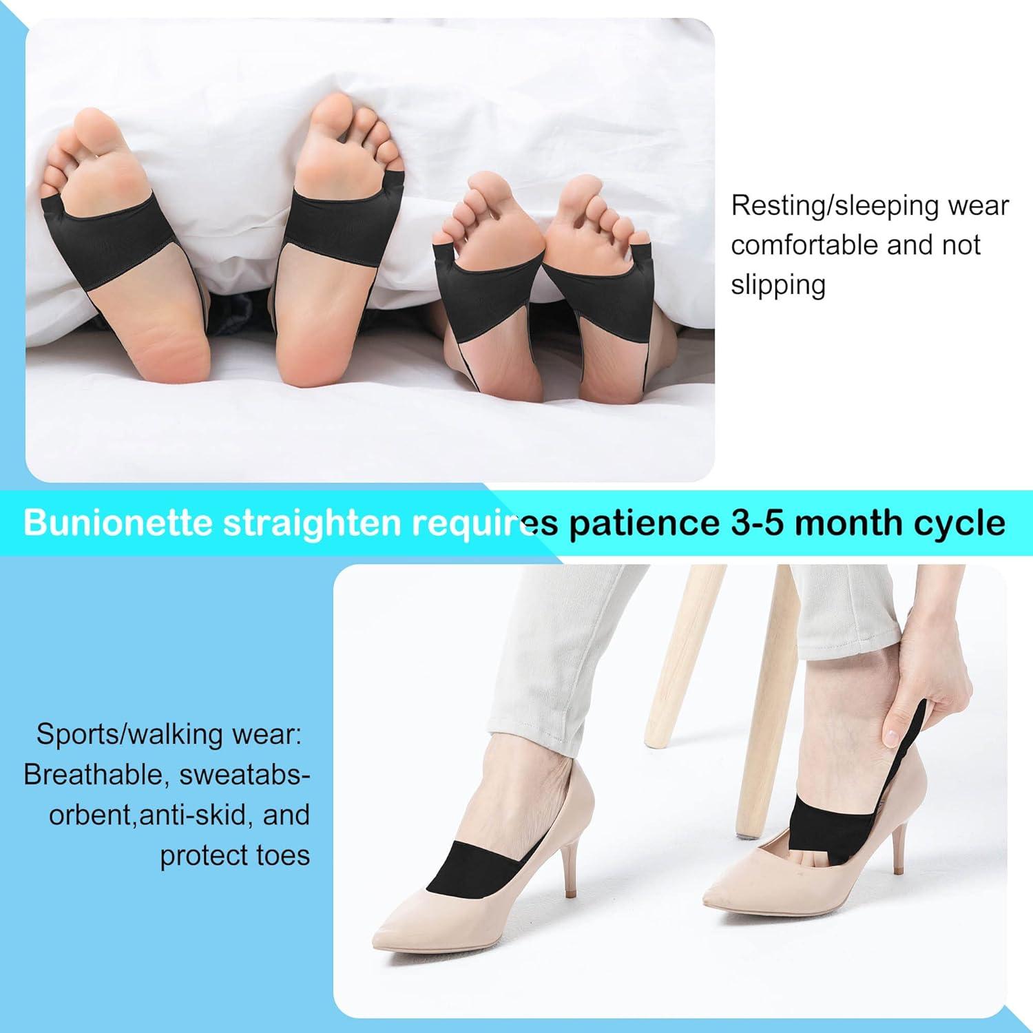 Corrector de Bunionete DYKOOK XL Negro con Almohadillas de Gel