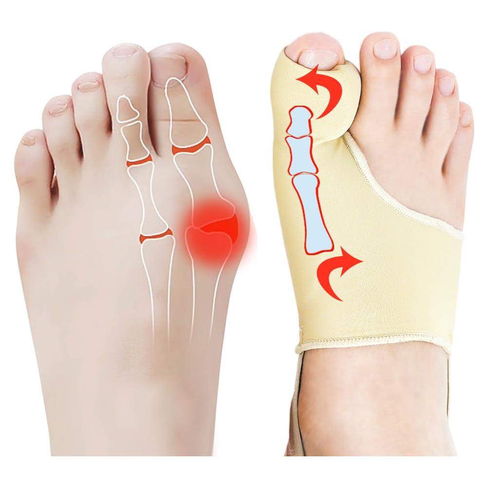 Corrector de Juanetes Qxotvzy Beige para Alivio del Dolor