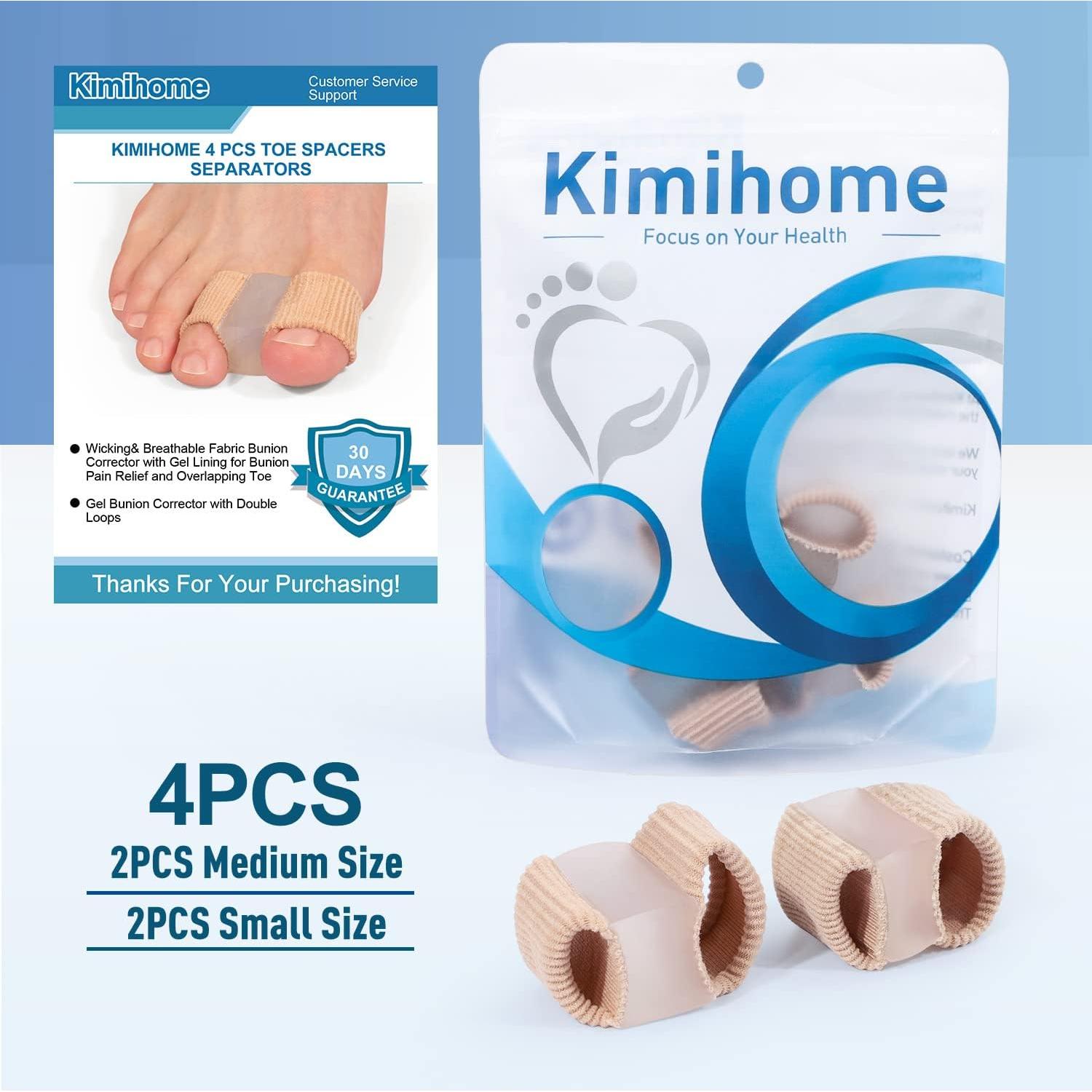 Separadores de Dedos del Pie Kimihome 4 PCS Gel Transpirable