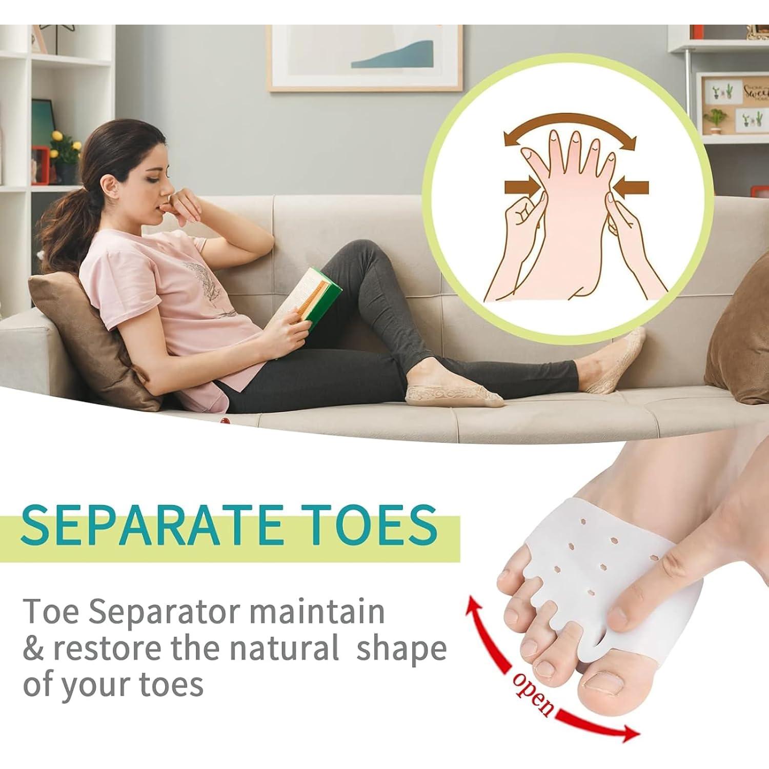 Separadores de Dedos de Silicona Weraeraw - 2 Paquetes