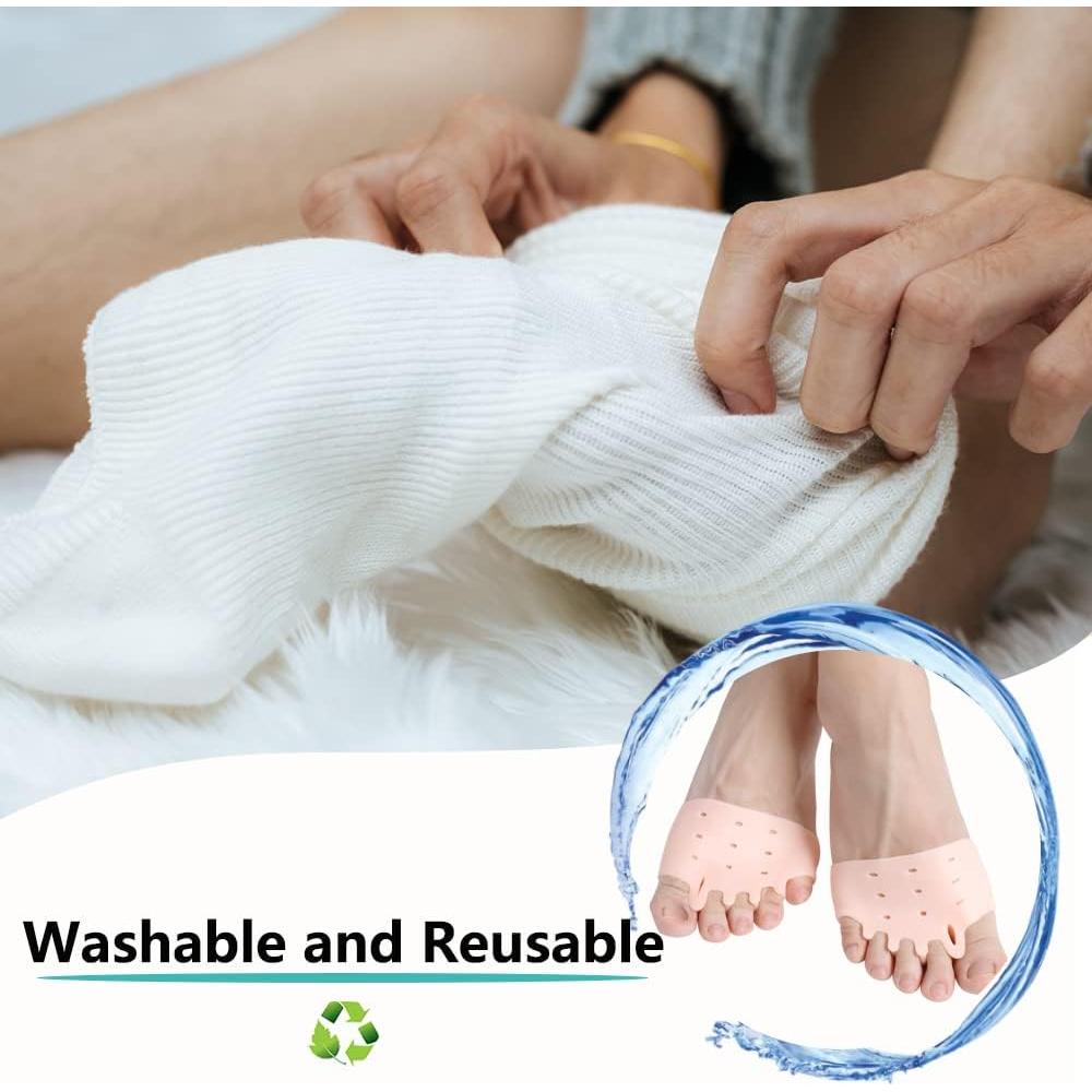 Almohadillas Metatarsales JUMPOW 2 Pares Rosa Alivio Dolor