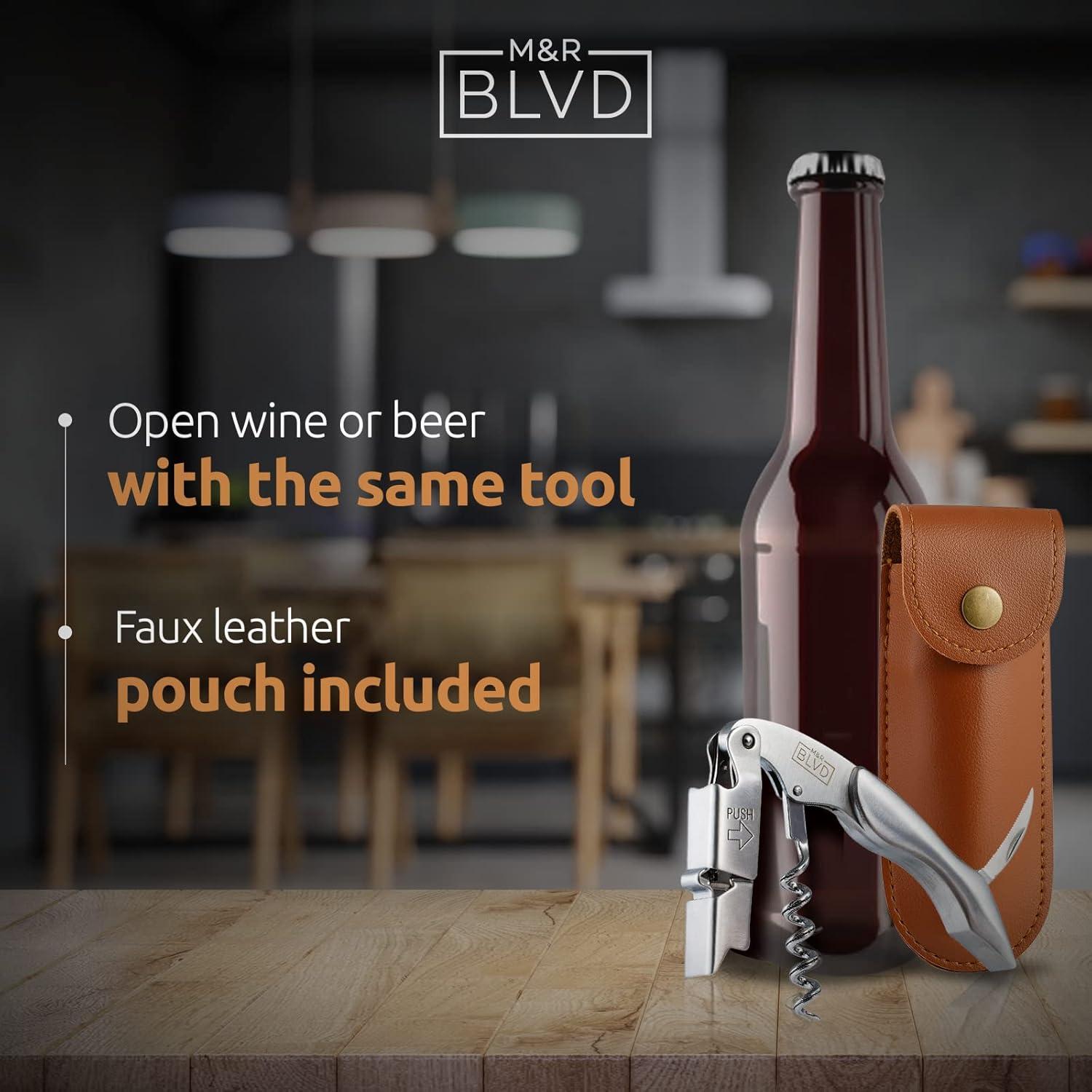 Sacacorchos de Camarero M&R Blvd - Acero Inoxidable Profesional