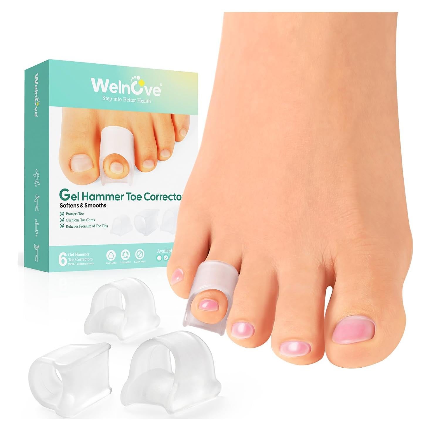 Corrector de Dedo en Garra Welnove - 3 Pares Pequeños