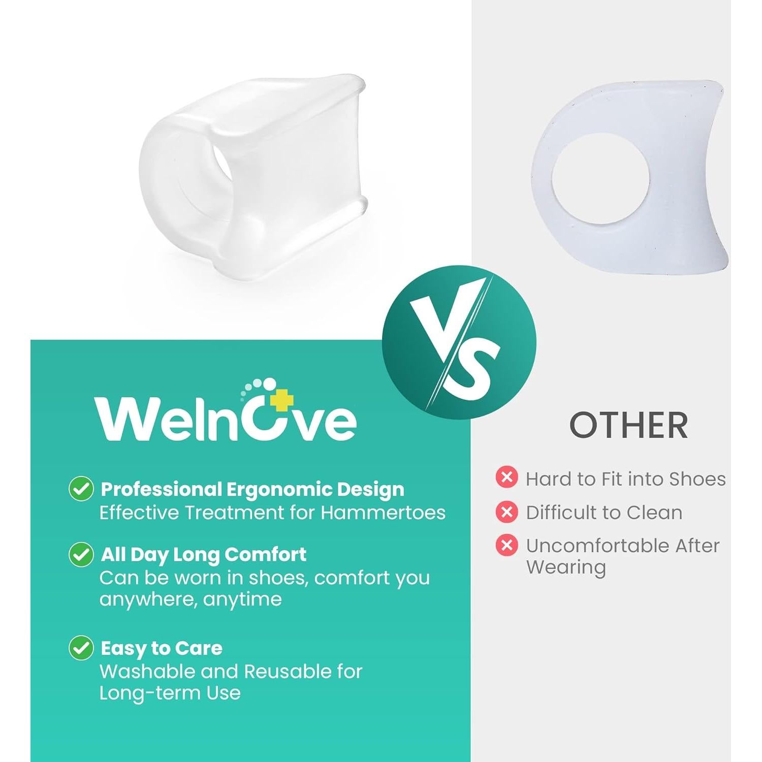 Corrector de Dedo en Garra Welnove - 3 Pares Pequeños