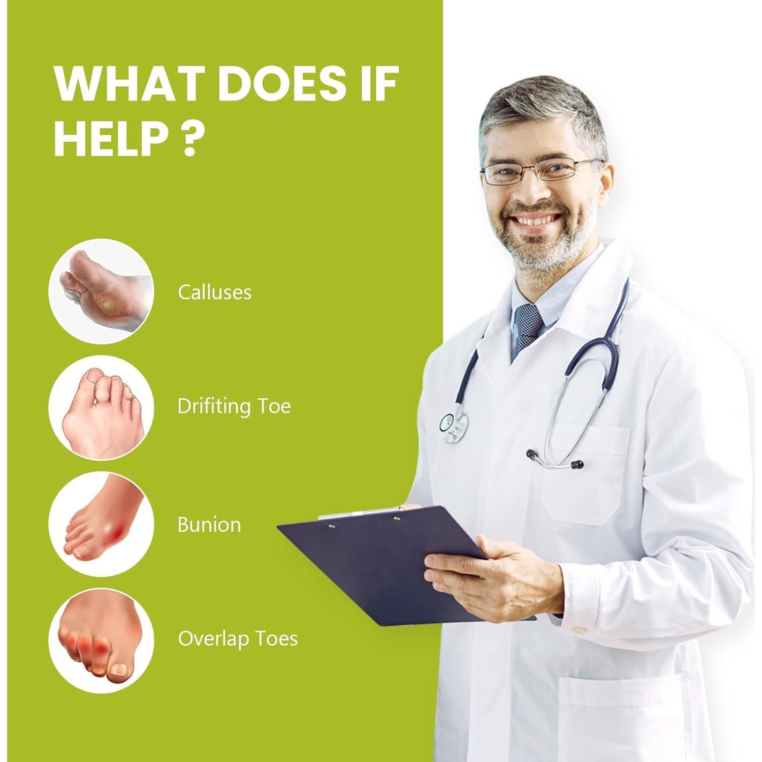 Almohadillas Correctoras para Juanetes Bukihome - 8 Piezas