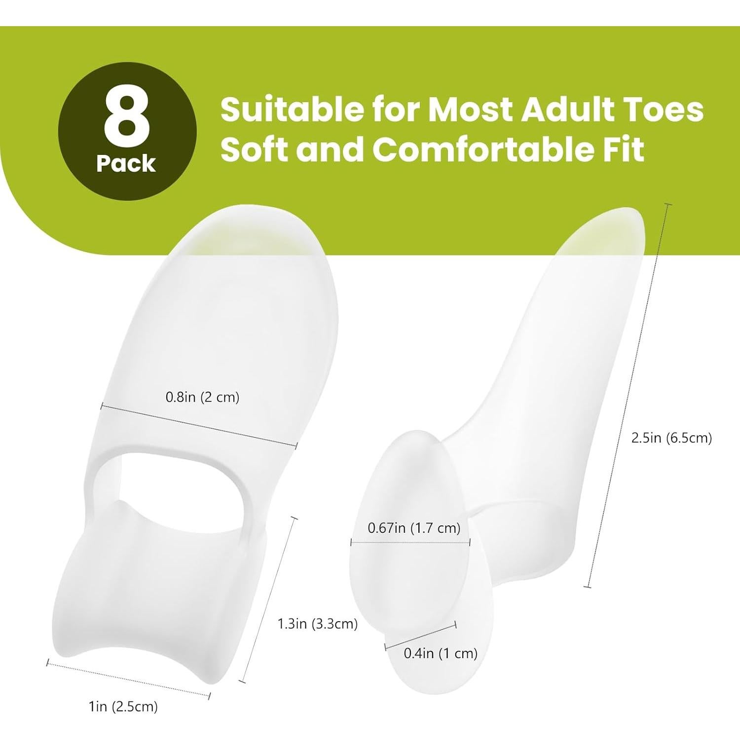 Protector de Almohadilla para Juanetes Bukihome - 8 Piezas Gel