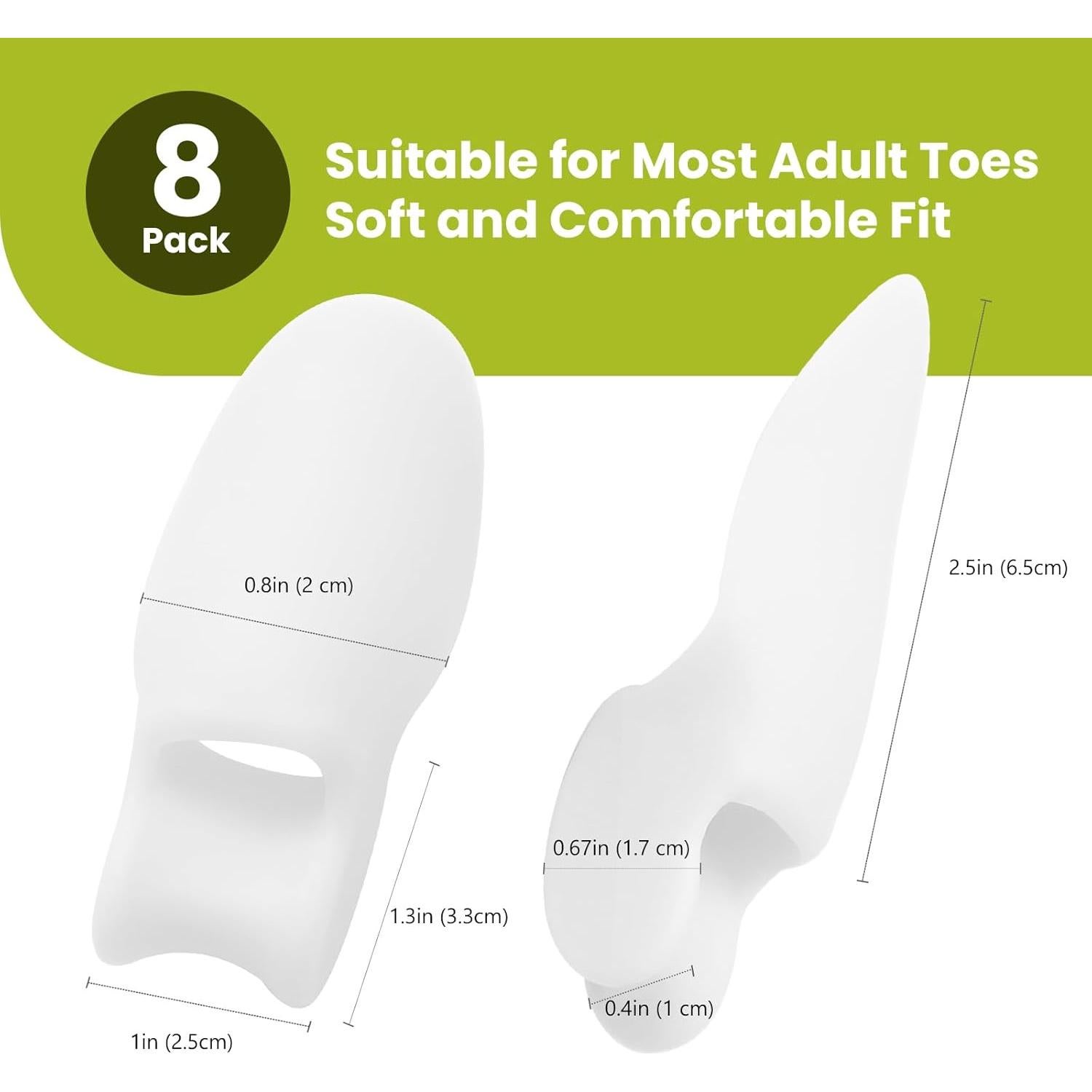 Protector de Almohadilla para Juanetes Bukihome - 8 Pzas Gel