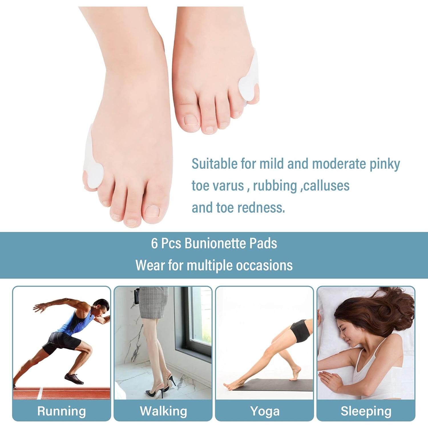 Separador de Dedo Meñique DYKOOK 6 Piezas Gel Alivio Dolor