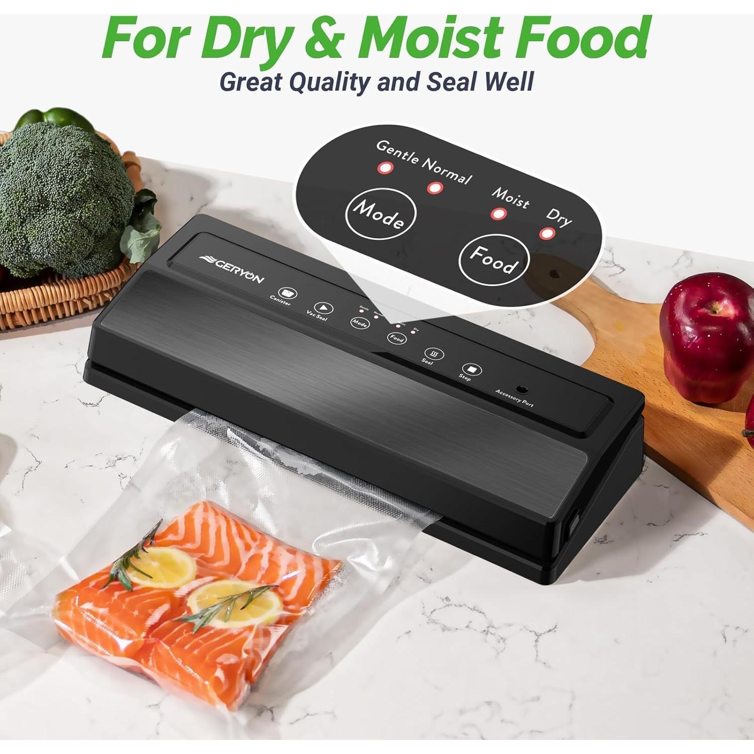 Sellador al Vacío GERYON E2900M, Potente y Delgado, 110W