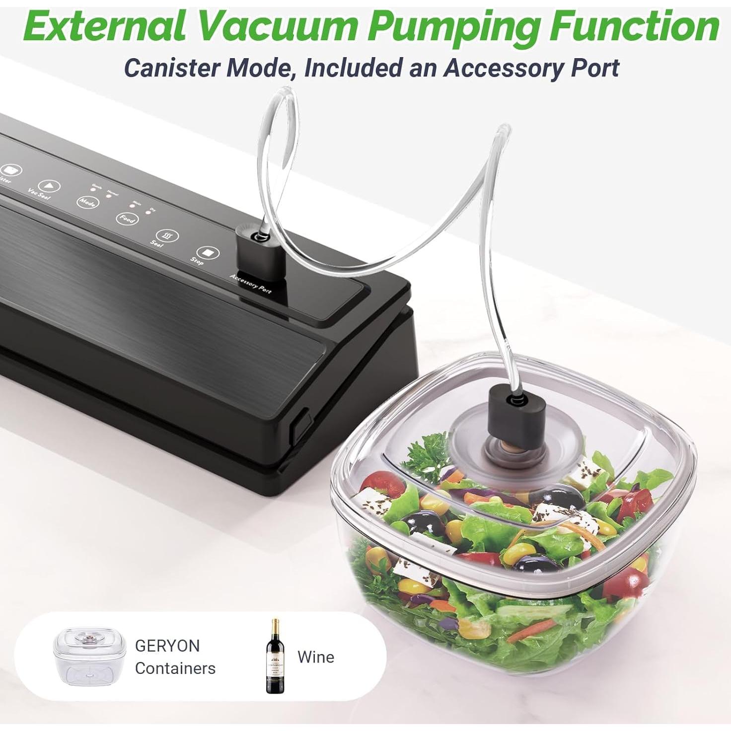 Sellador al Vacío GERYON E2900M, Potente y Delgado, 110W