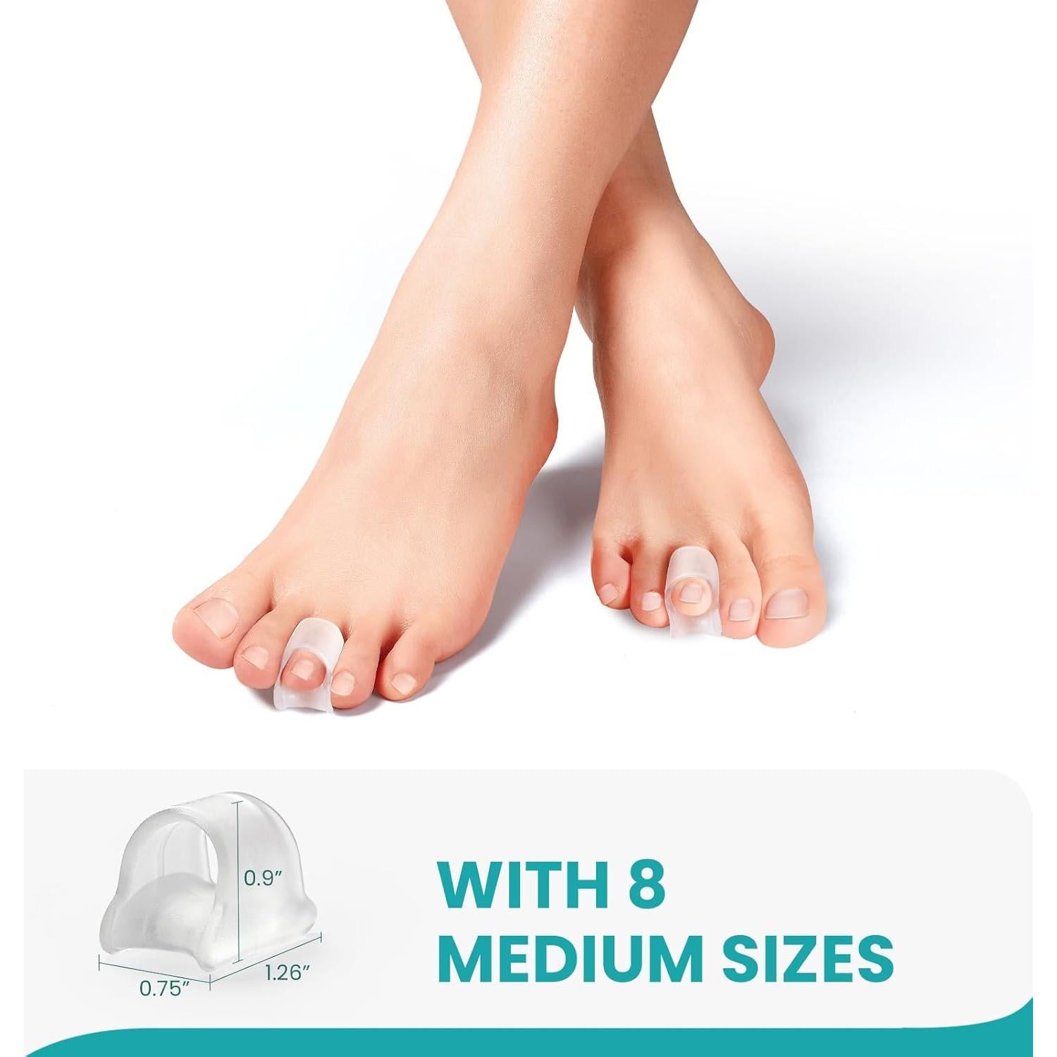 Corrector de Dedos en Garra Promifun - 8 Piezas Mediano