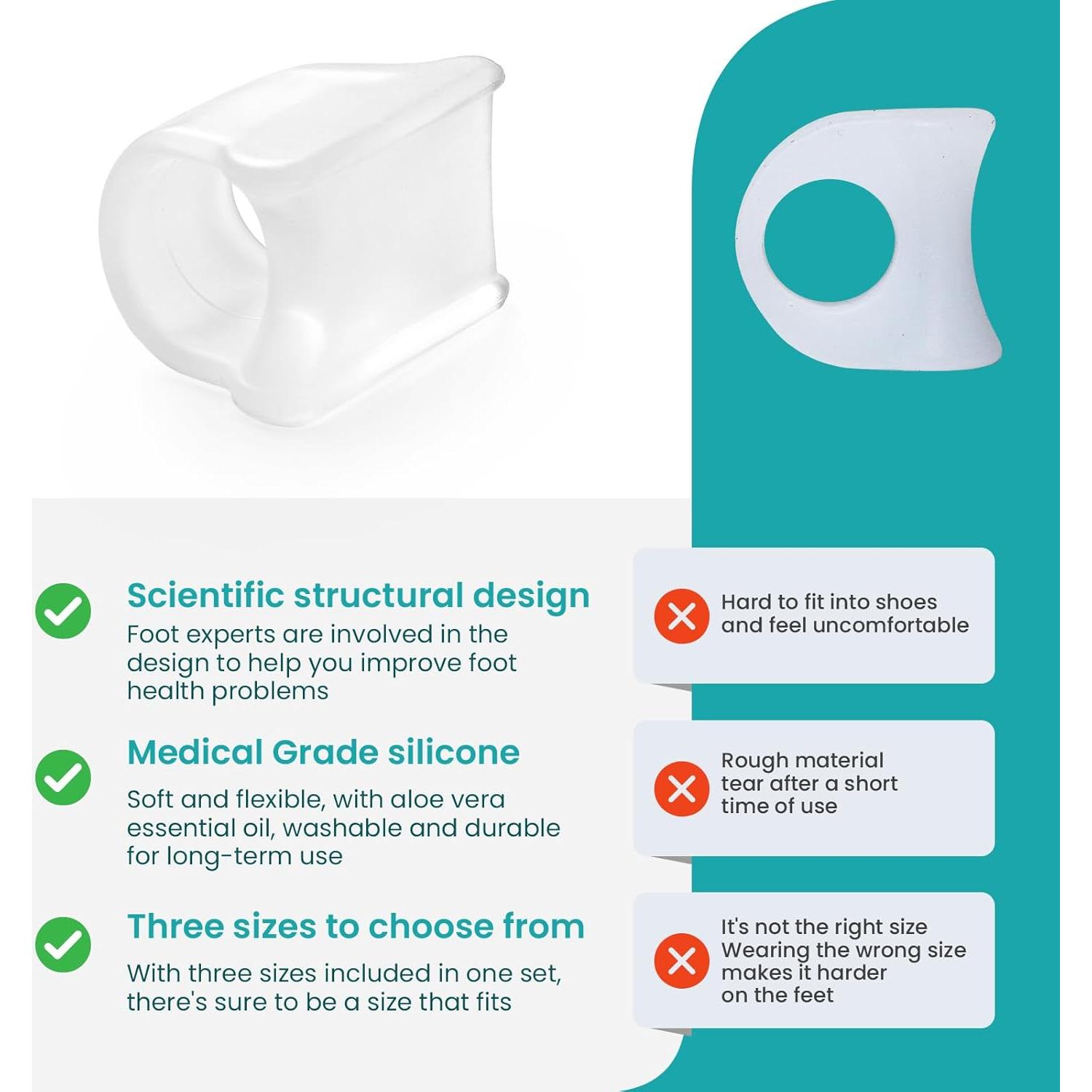 Corrector de Dedos en Garra Promifun - 8 Piezas Mediano