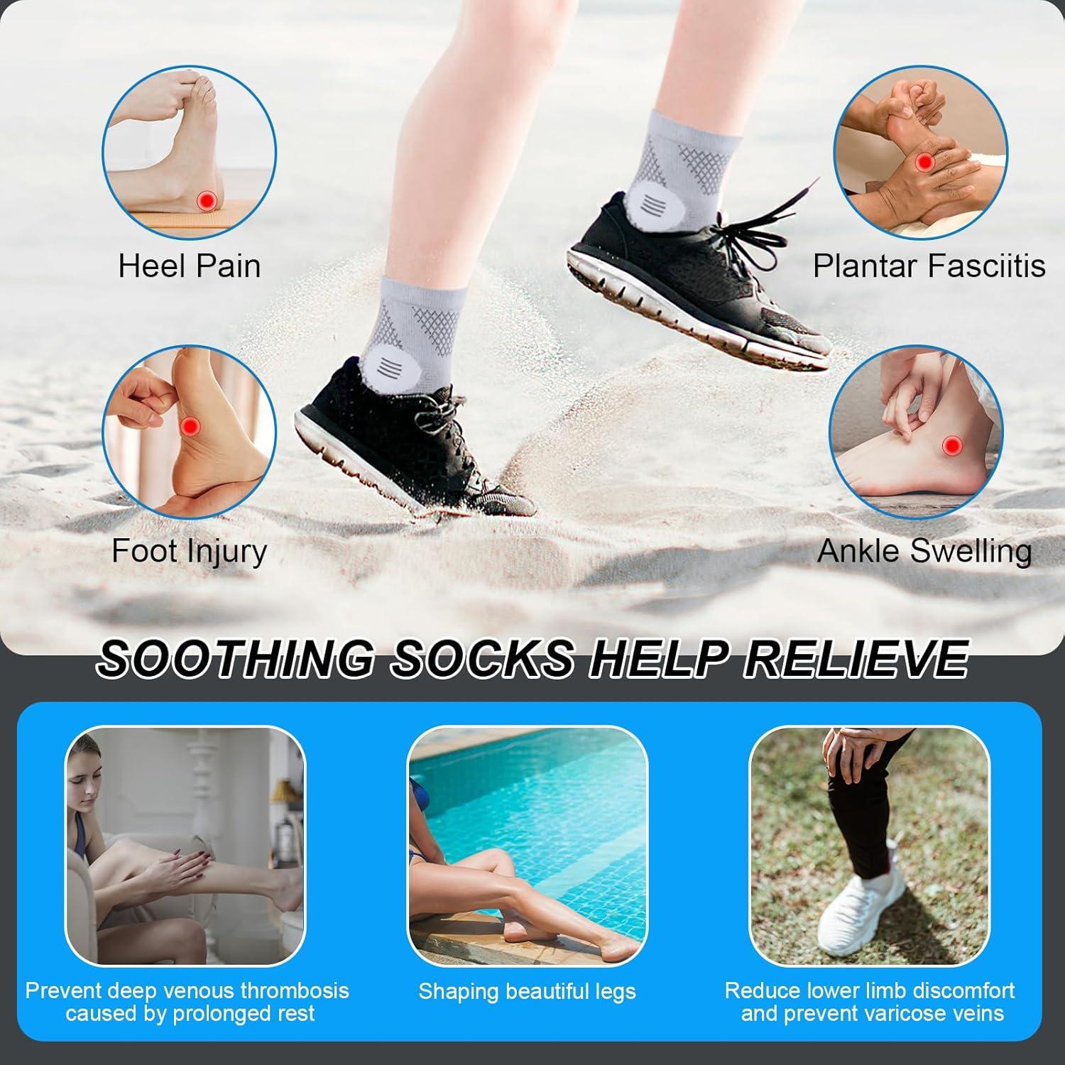 3 Pares de Calcetines de Compresión KOLEVAPE para Neuropatía