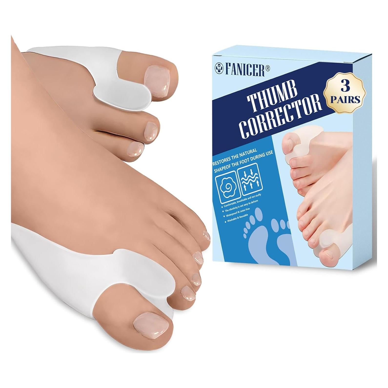 Paquete de 6 Protectores de Gel para Juanetes Nailgelicer