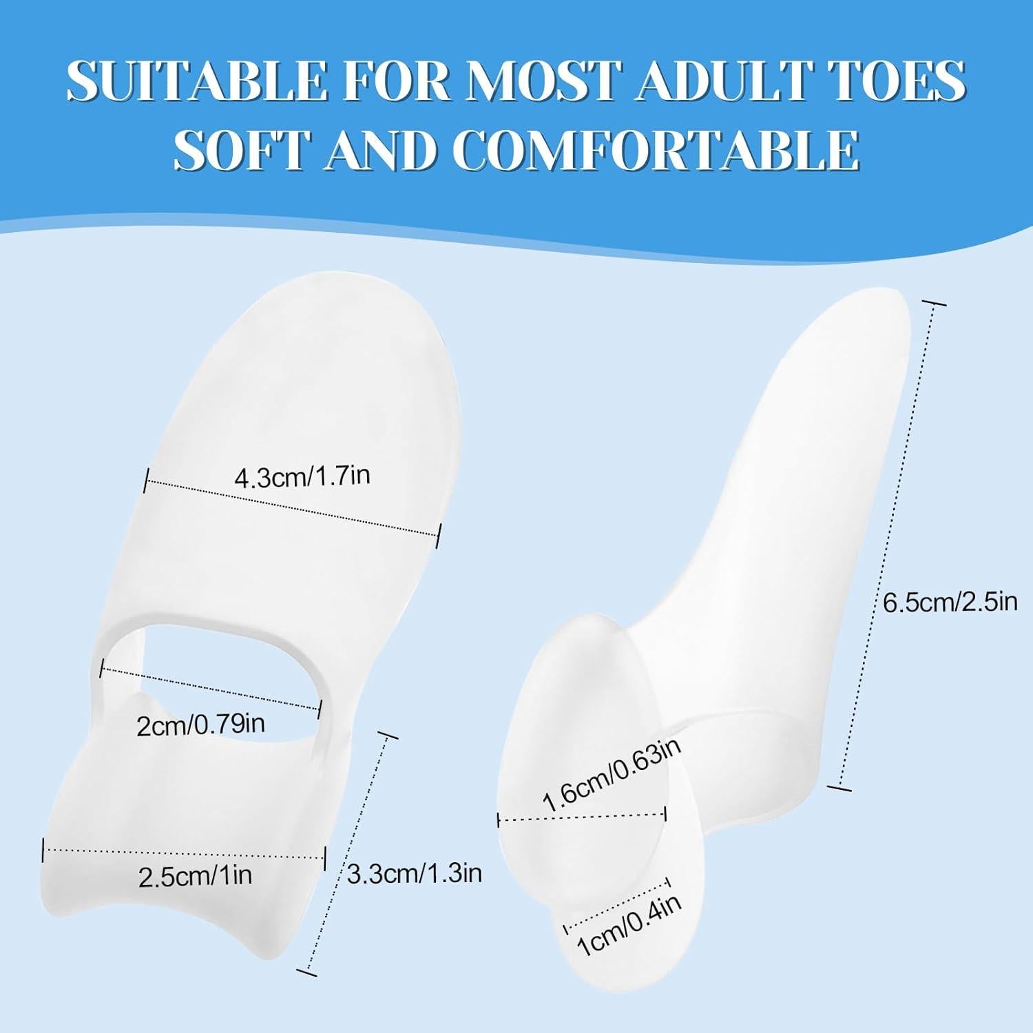 Paquete de 6 Protectores de Gel para Juanetes Nailgelicer