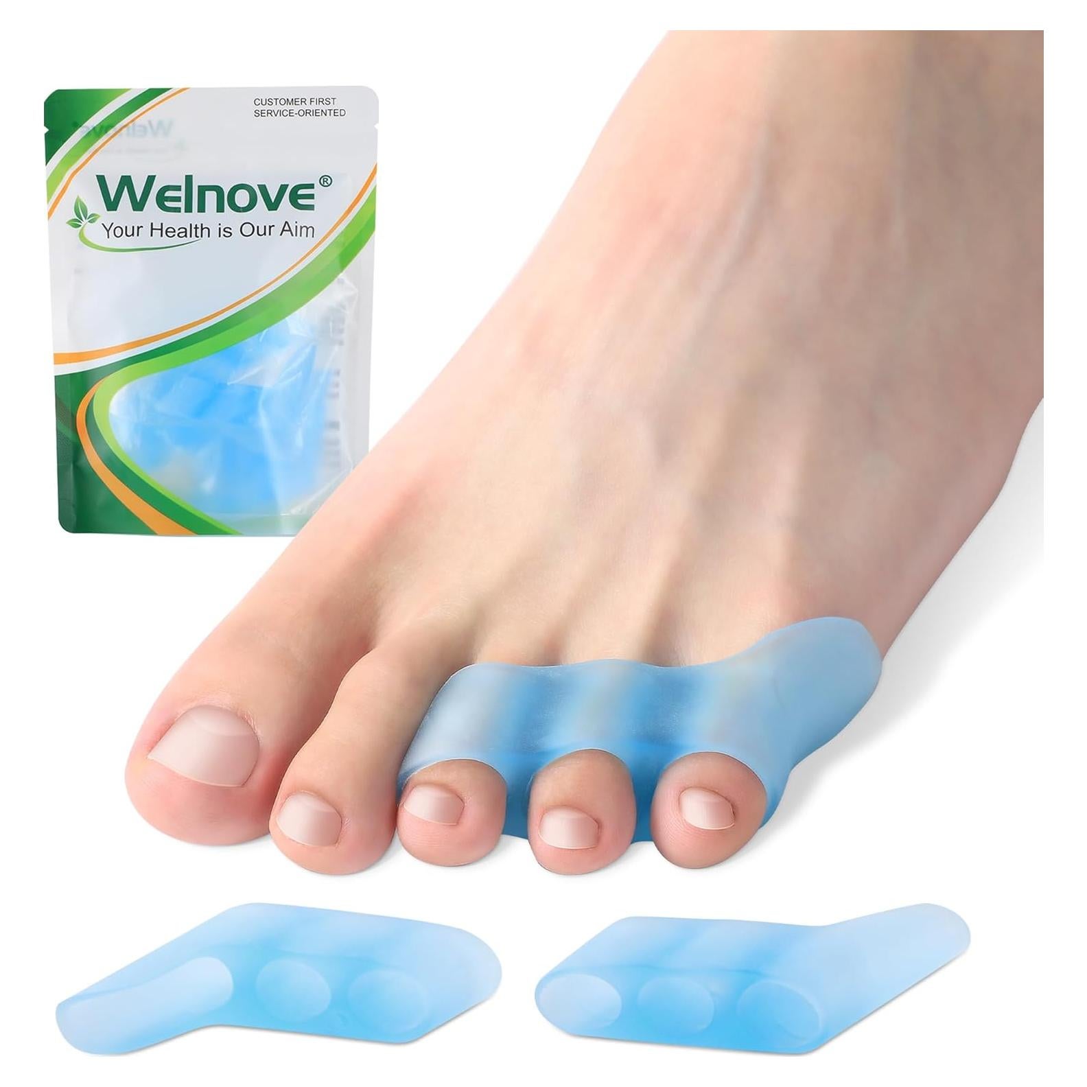 Separadores de Dedos Meñiques Welnove - 8 Piezas Azul