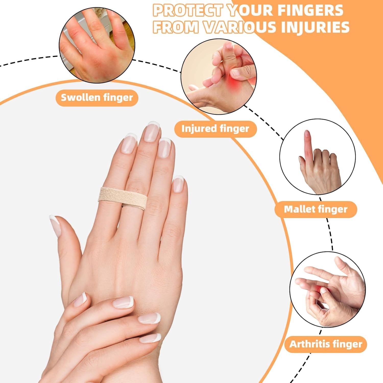 10 Férulas para Dedos Buddy JFHNMLW Reutilizables Negro Beige