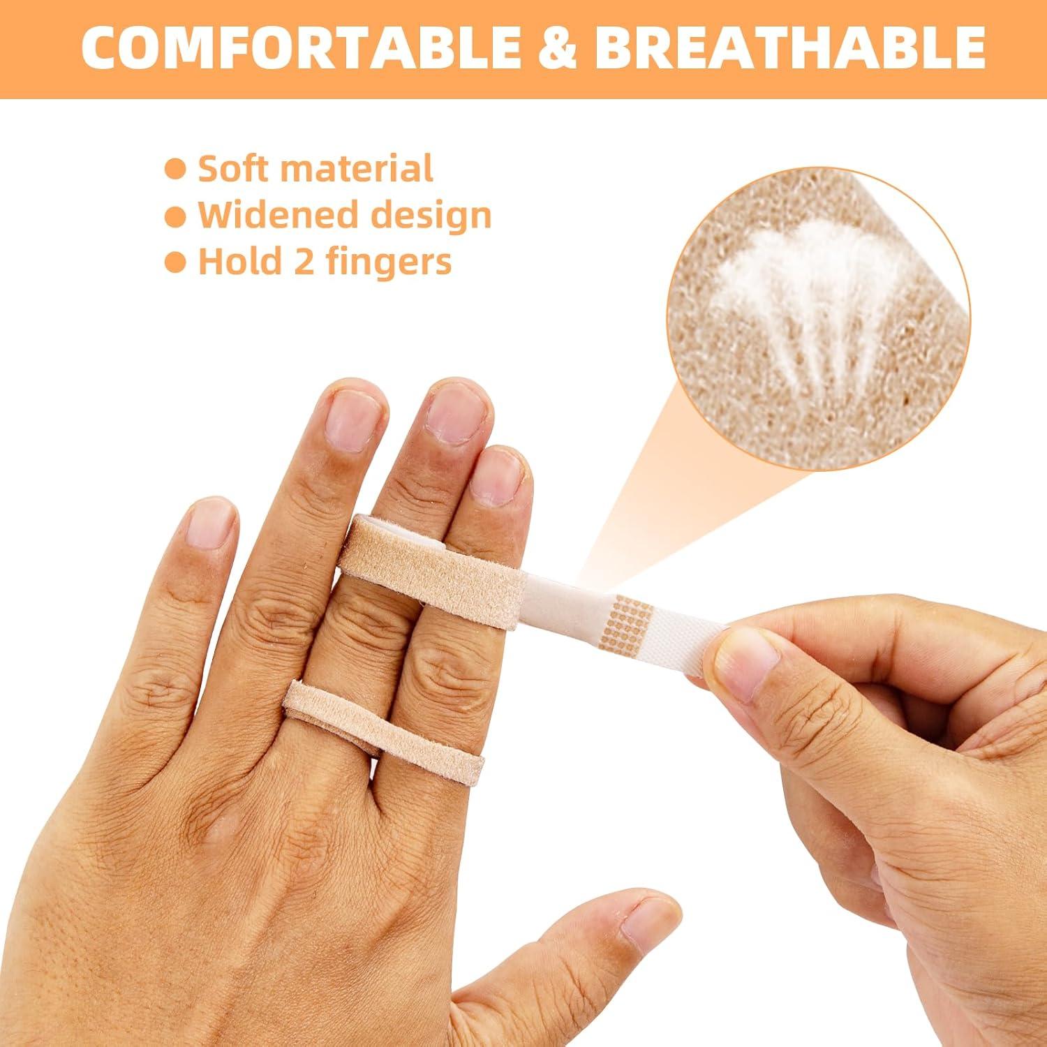 10 Férulas para Dedos Buddy JFHNMLW Reutilizables Negro Beige