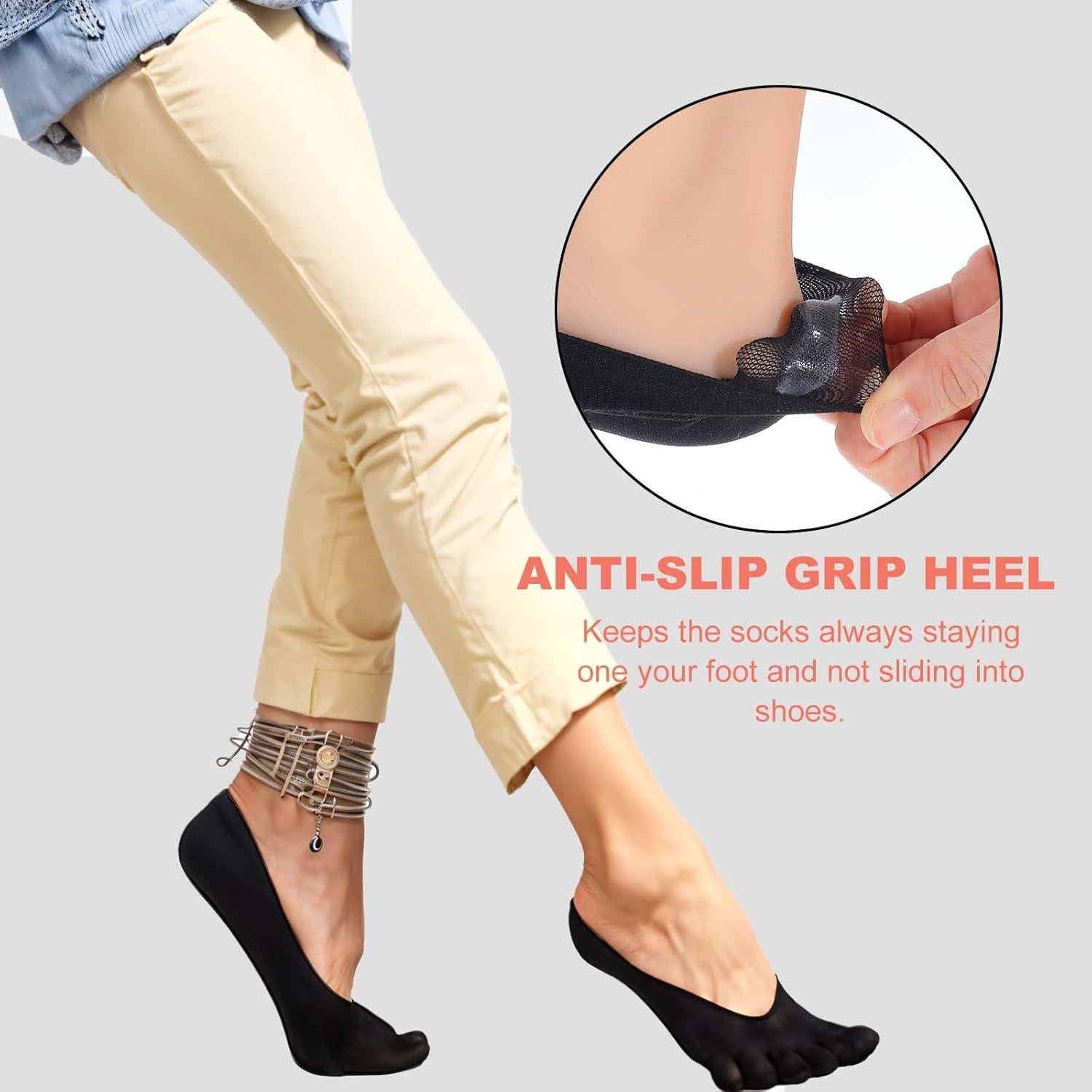 4 Pares Calcetines Compresión Ortopédica Mujeres Talla 6-9