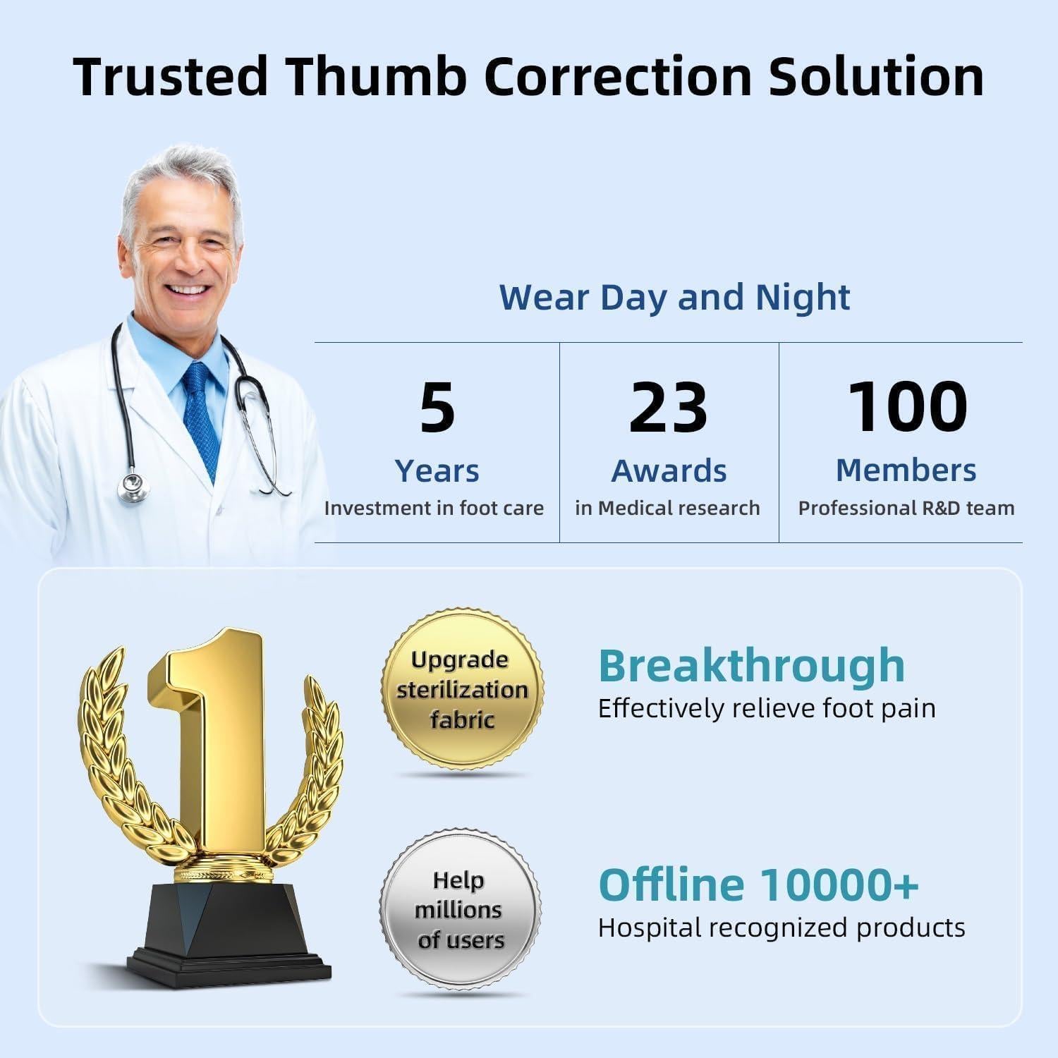 Corrector de Juanetes Awojrsky para Mujeres y Hombres - Negro