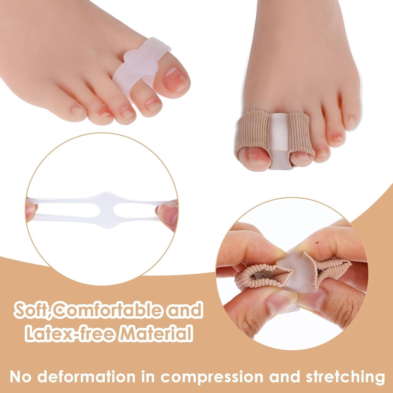 Separadores de Dedos de Gel Ptwola 4 Piezas Correctores Juanetes