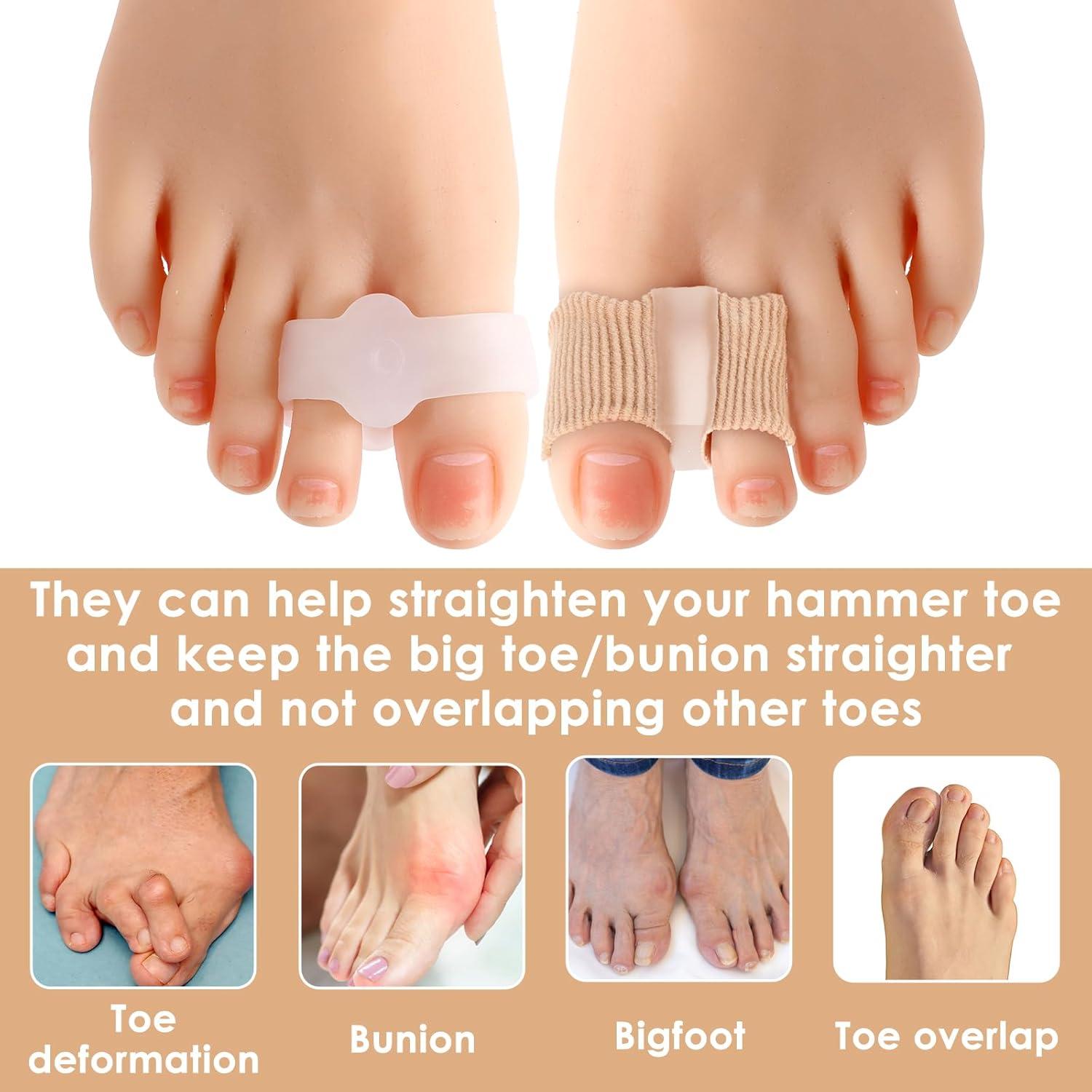 Separadores de Dedos de Gel Ptwola 4 Piezas Correctores Juanetes