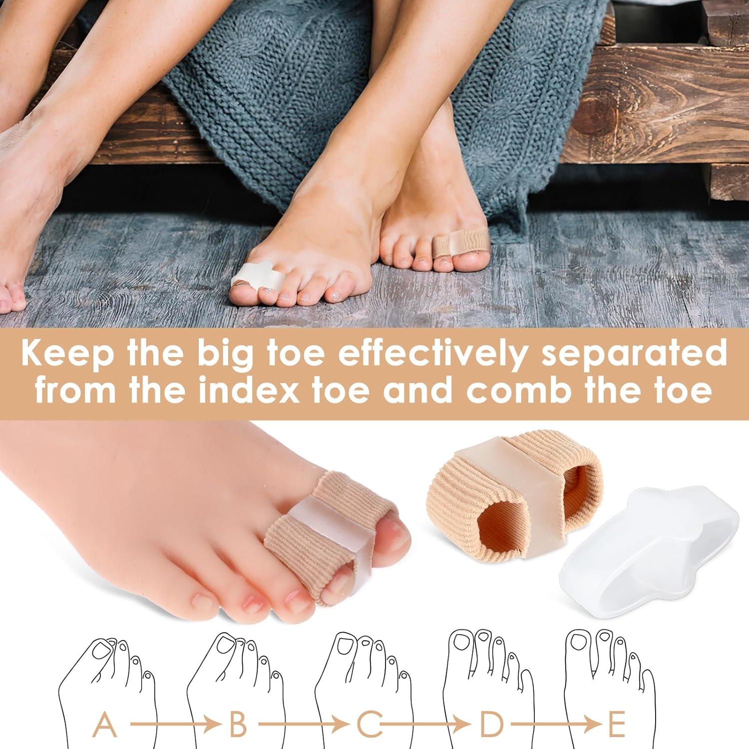 Separadores de Dedos de Gel Ptwola 4 Piezas Correctores Juanetes