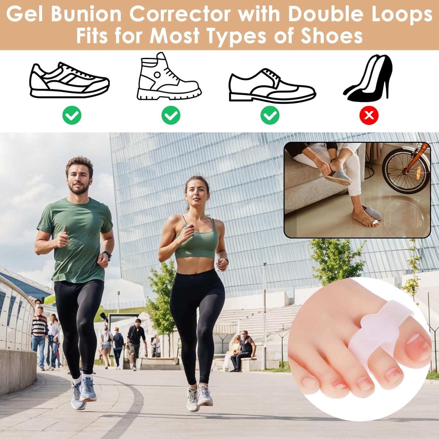 Separadores de Dedos de Gel Ptwola 4 Piezas Correctores Juanetes