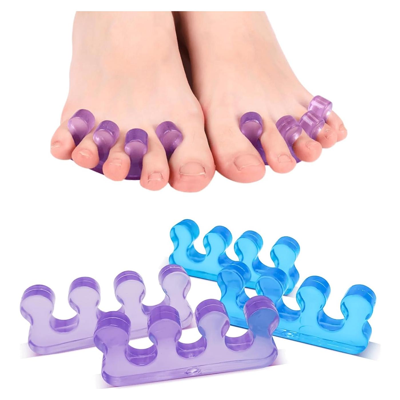 Separadores de Dedos de Gel SUNFATT para Pedicura 4 PCS