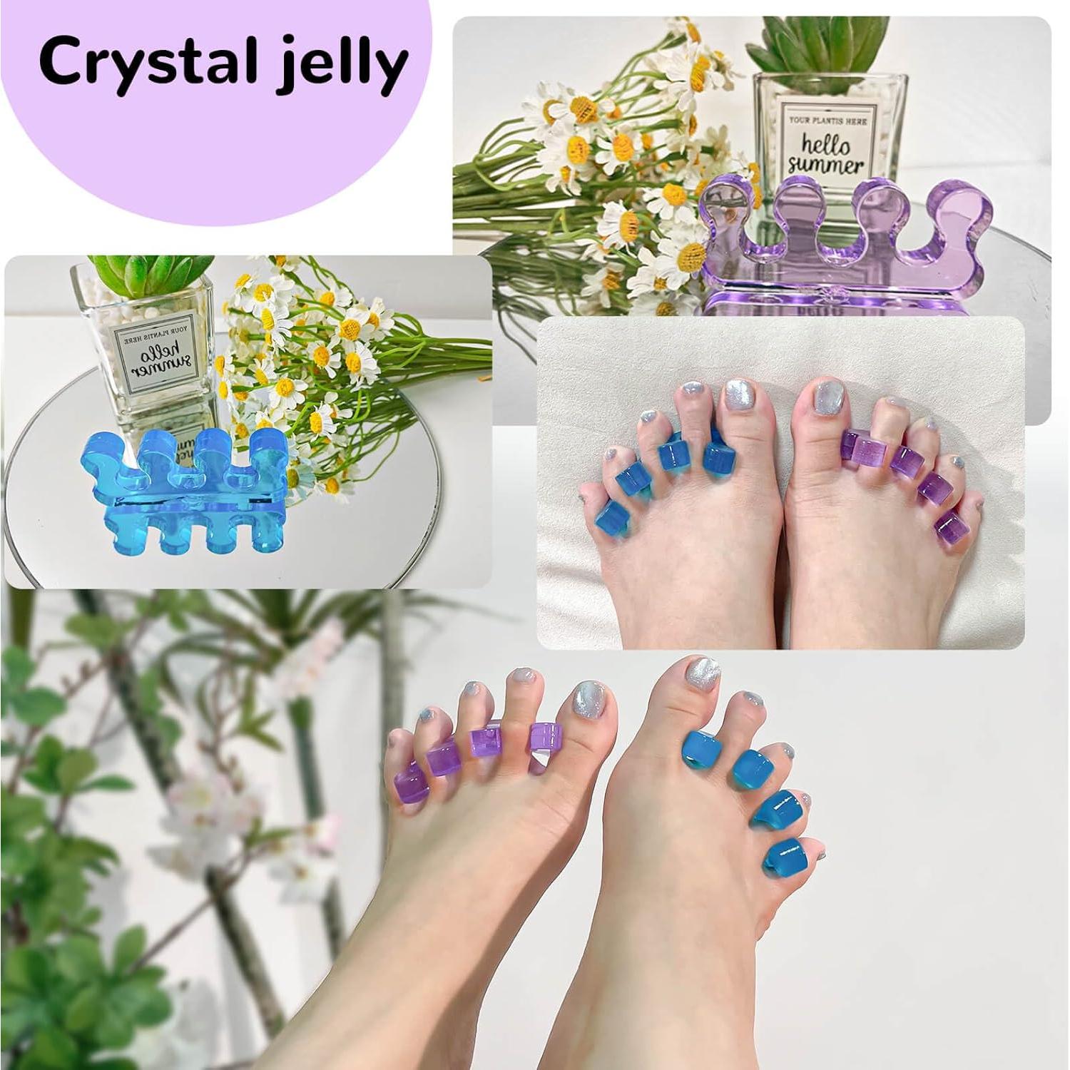 Separadores de Dedos de Gel SUNFATT para Pedicura 4 PCS