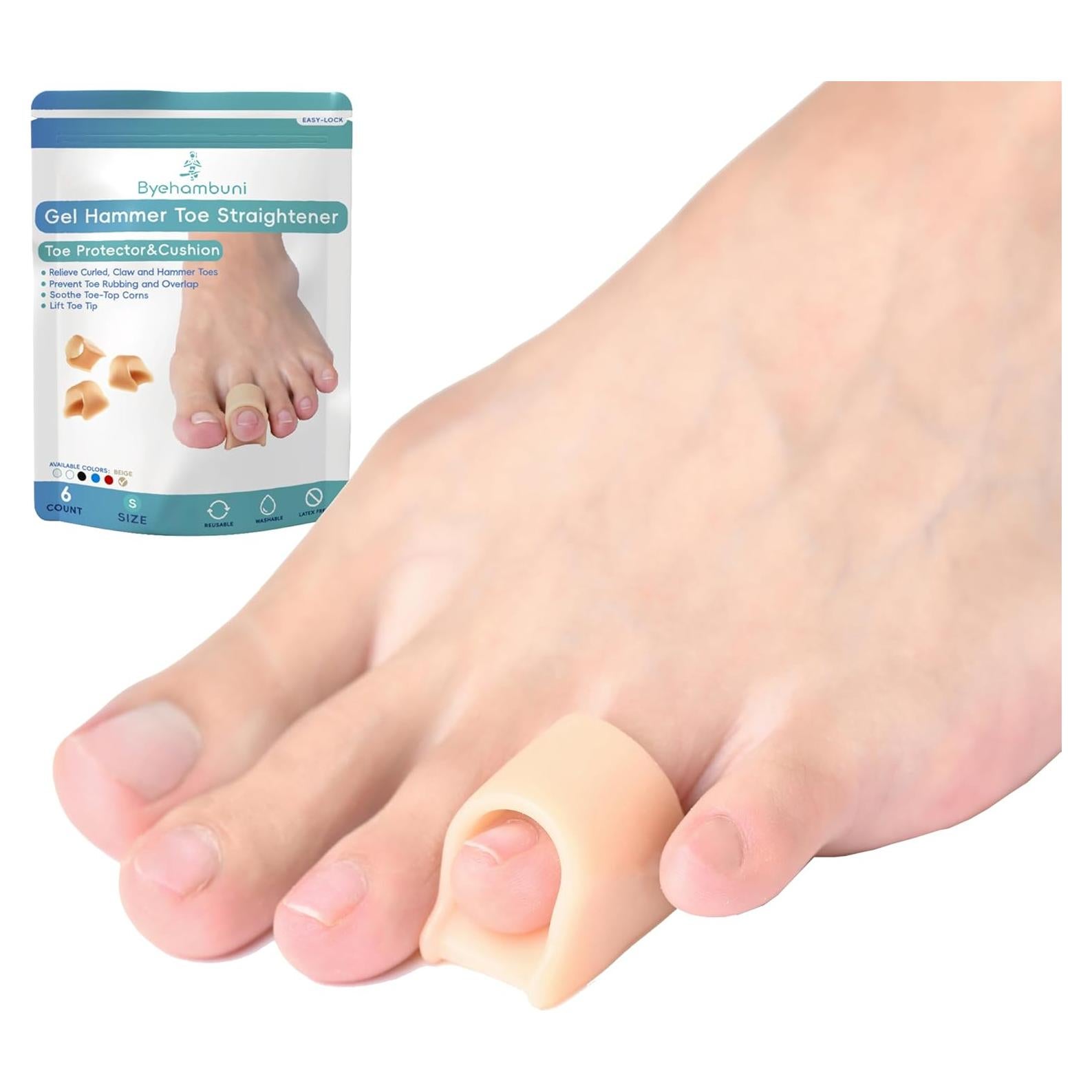 Corrector de Dedo en Garra Byehambuni, 6 Piezas Pequeñas Beige