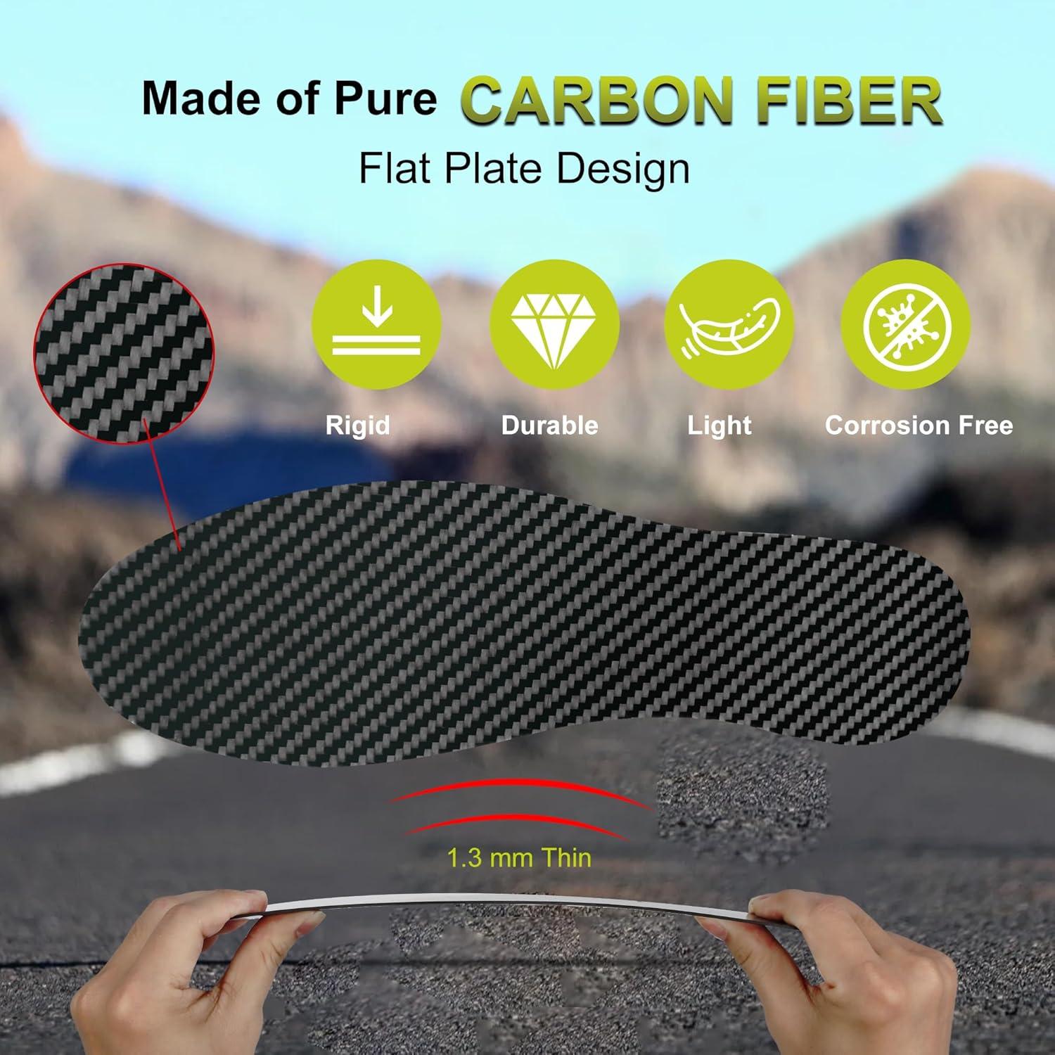 Plantillas de fibra de carbono UBARONY 225mm para hallux