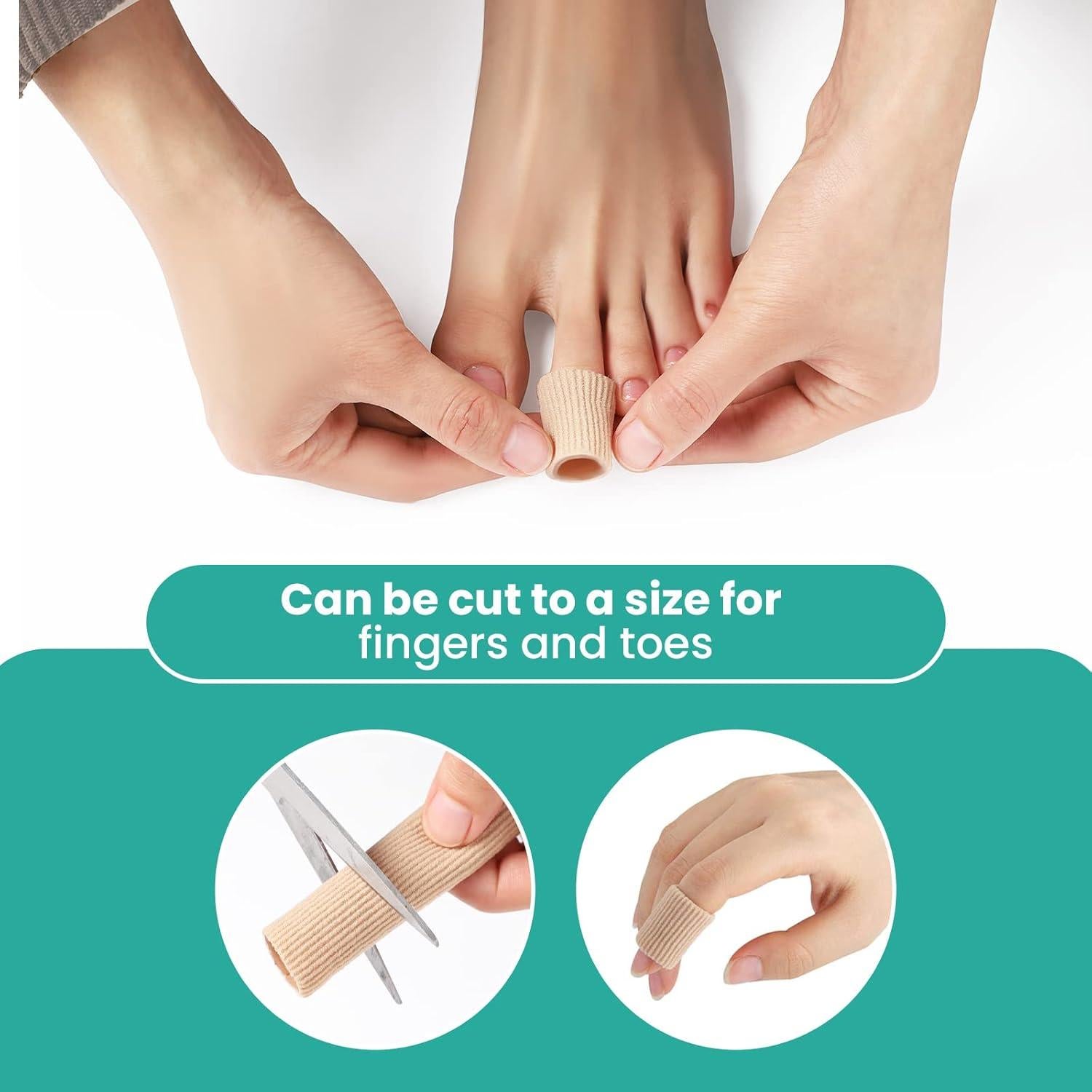 Protectores de Dedos Welnove - 6 Almohadillas Transpirables