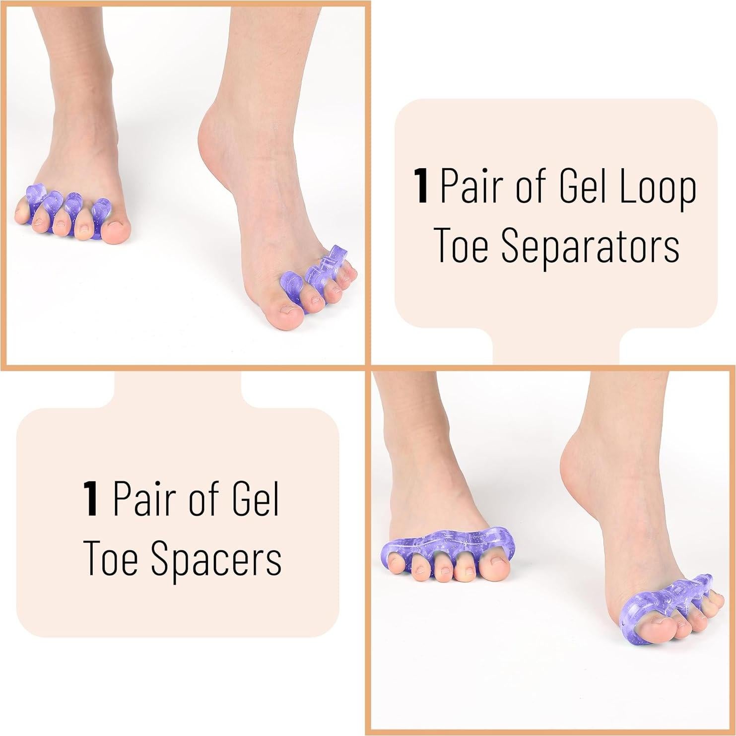 Separador de Dedos de Gel Dr. JK - 2 Pares, Azul
