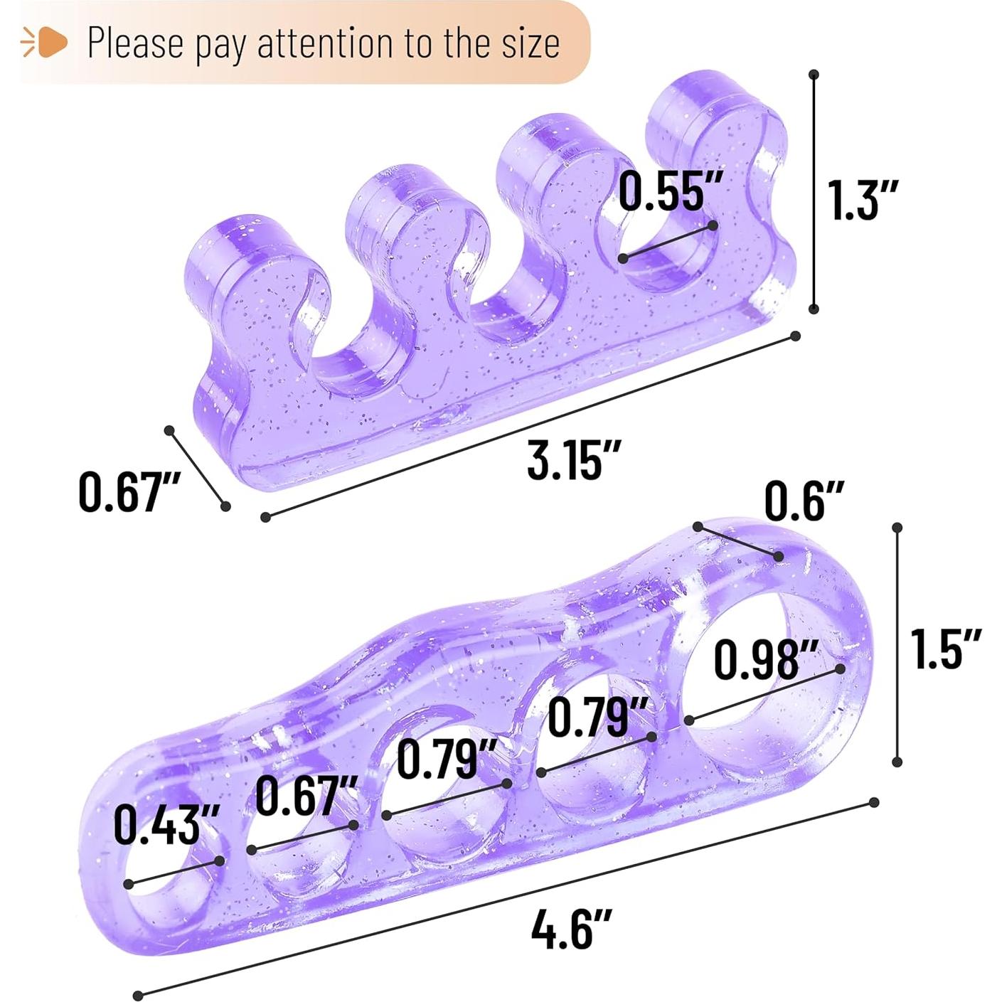 Separador de Dedos de Gel Dr. JK - 2 Pares, Azul