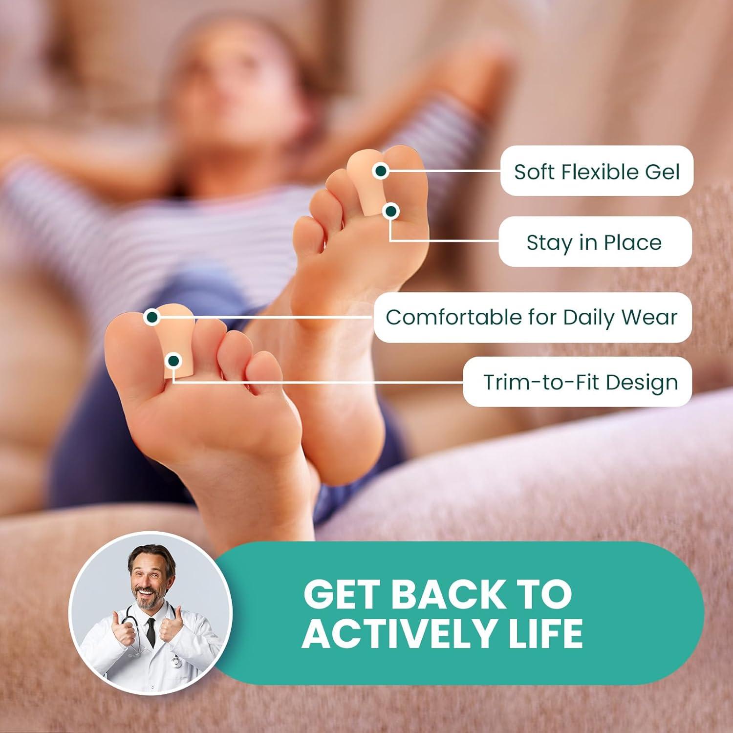 Welnove Protectores de Dedos de Silicona Mediano Beige