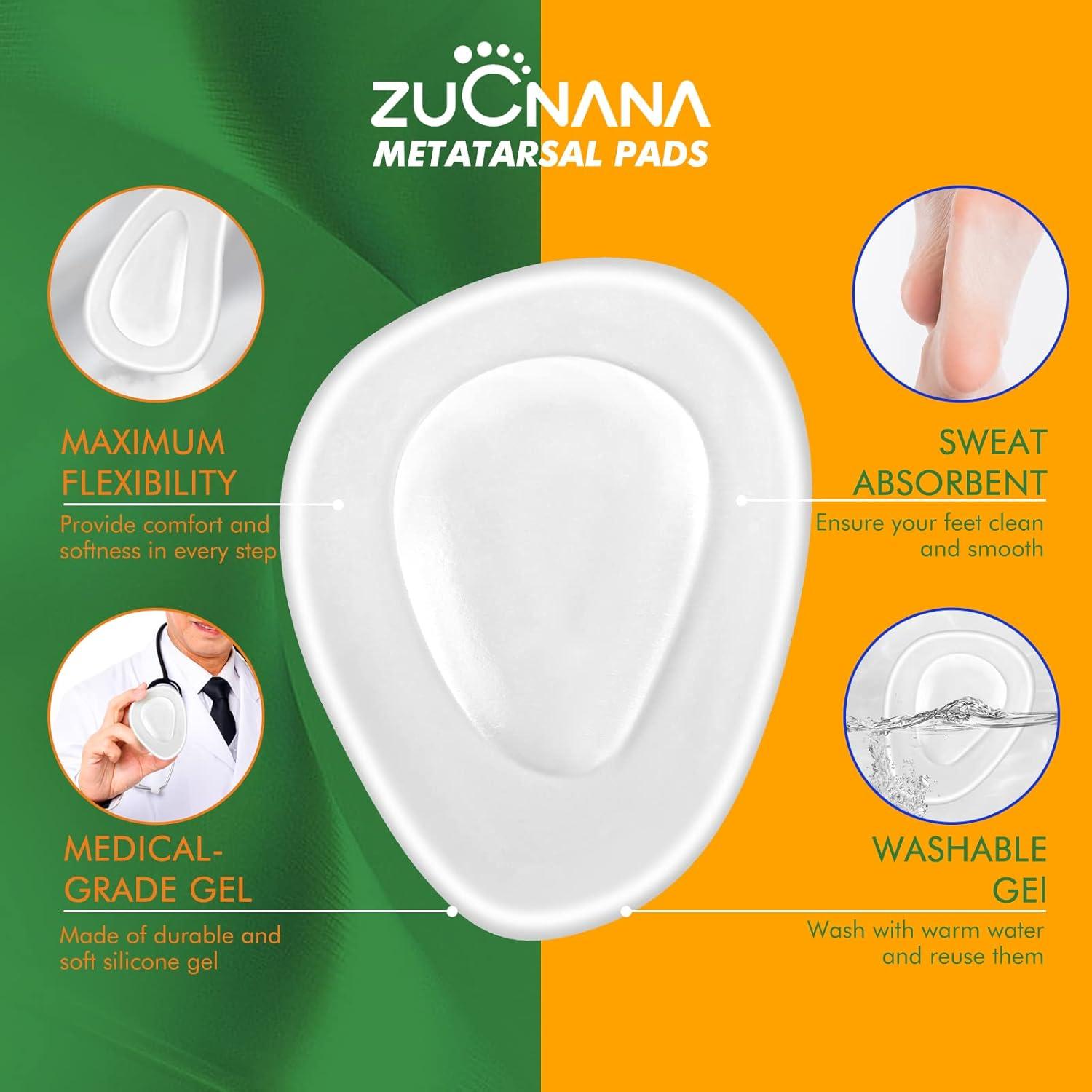 Almohadillas Metatarsales ZUCNANA Gel Suave 4 Pares