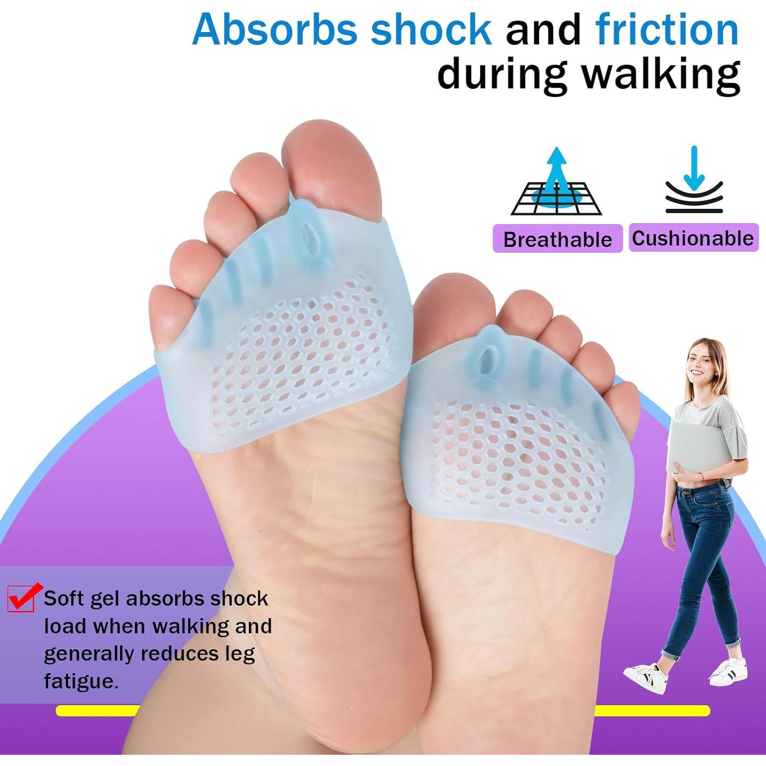 Separadores de Dedos y Almohadillas Metatarsales Pnrskter 6PCS