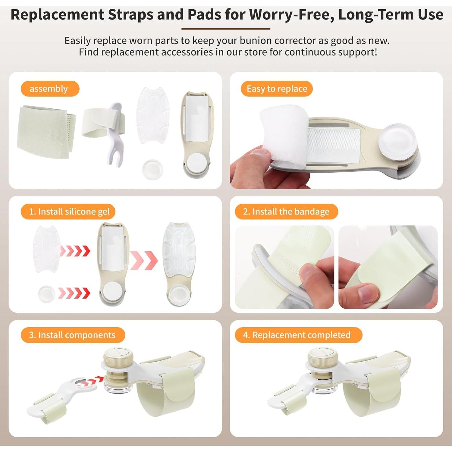 Corrector de Juanetes ClariVora Ajustable 3 Placas Mediano