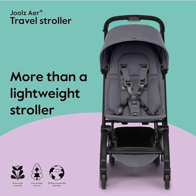 Carrito Joolz Aer+ Plegable Ligero para Bebé - Gris Piedra